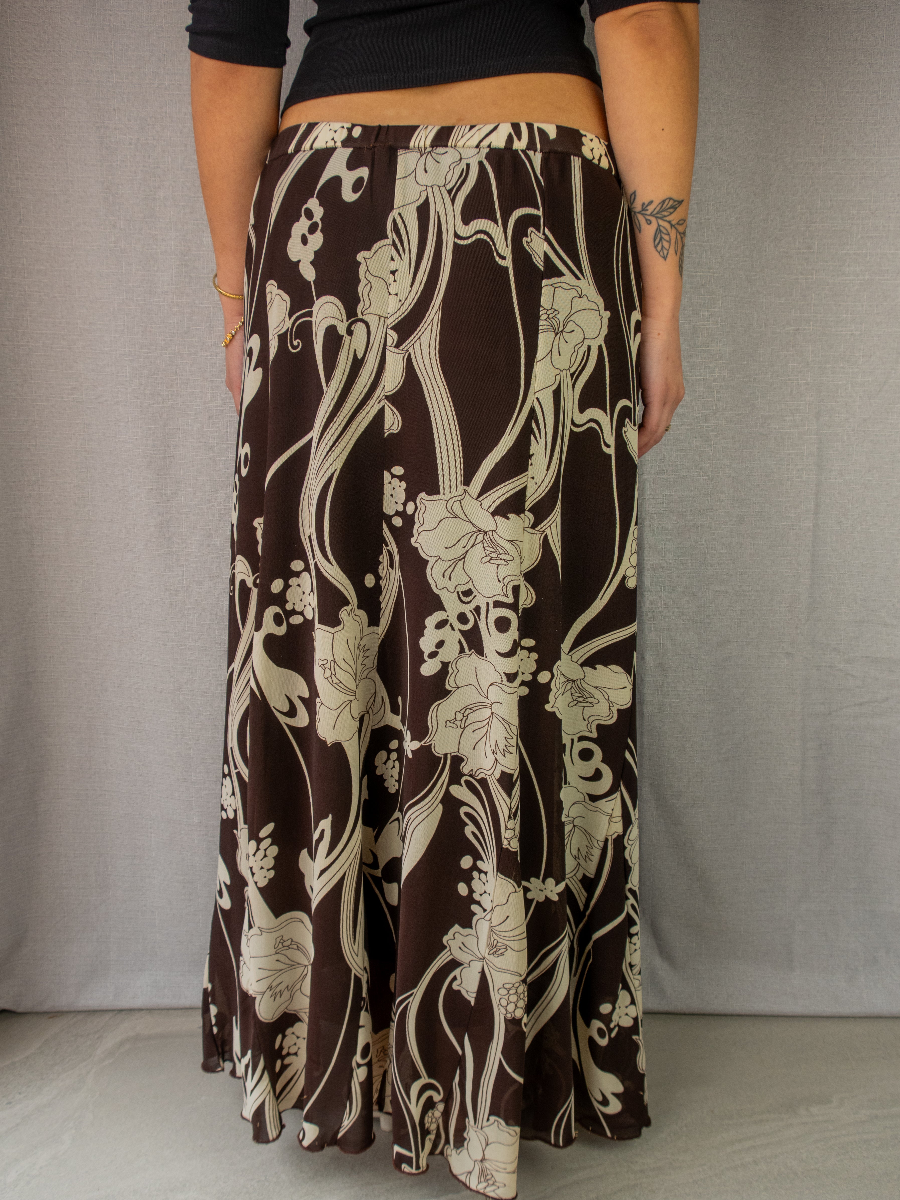 Y2K Floral Maxi Skirt - Size M/L