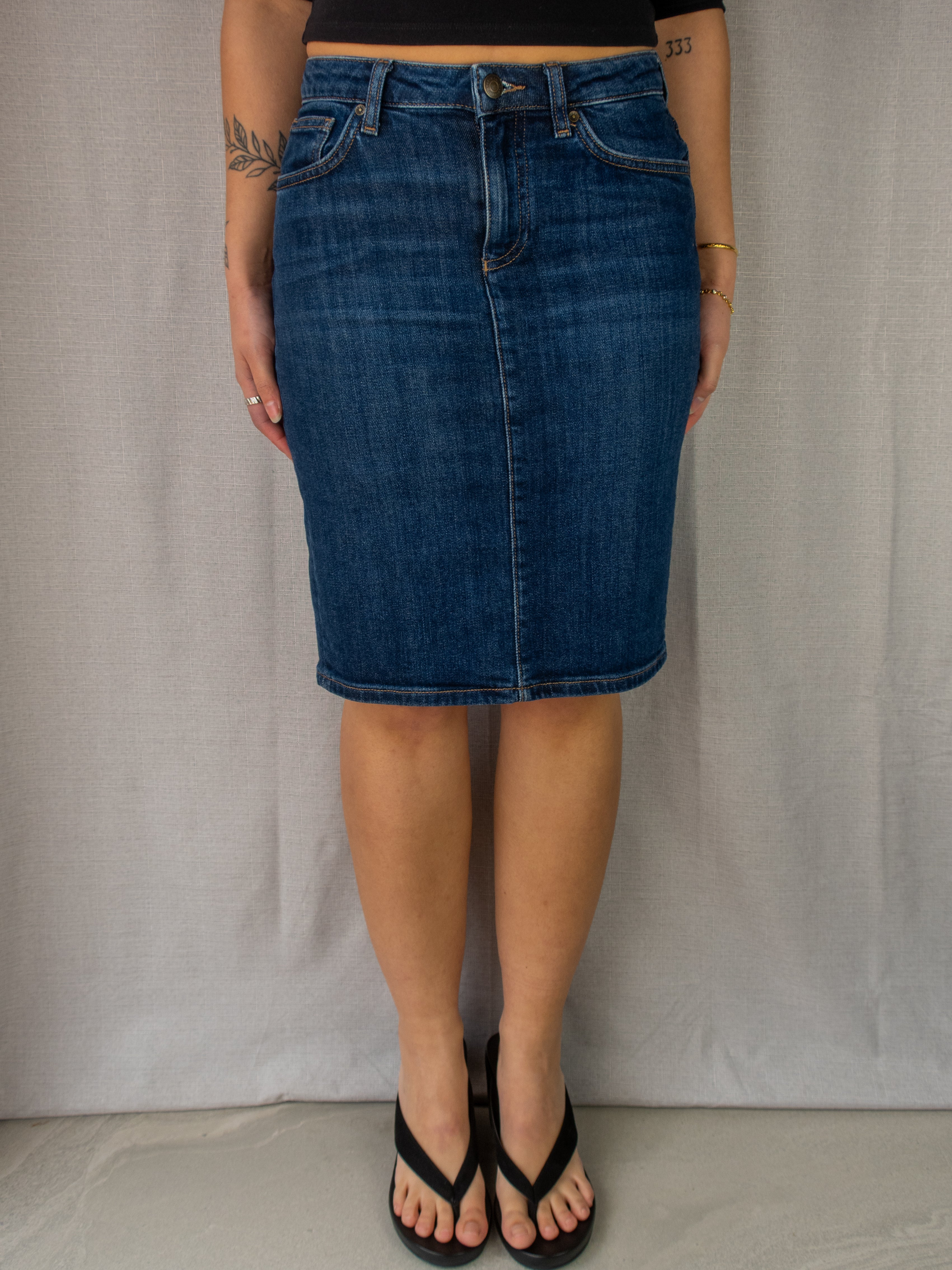 Gant Denim Midi Skirt - Size XS