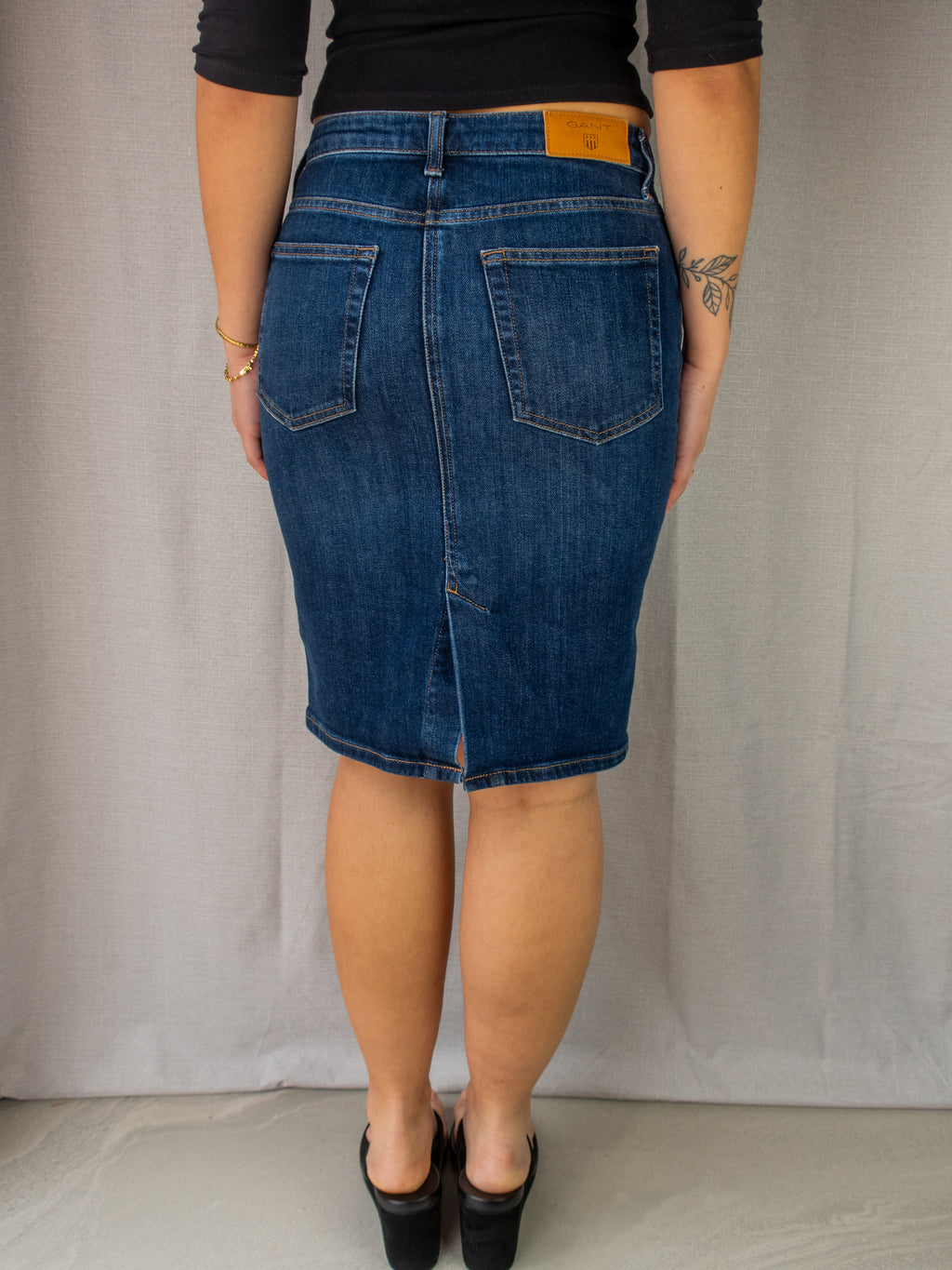 Gant Denim Midi Skirt - Size XS