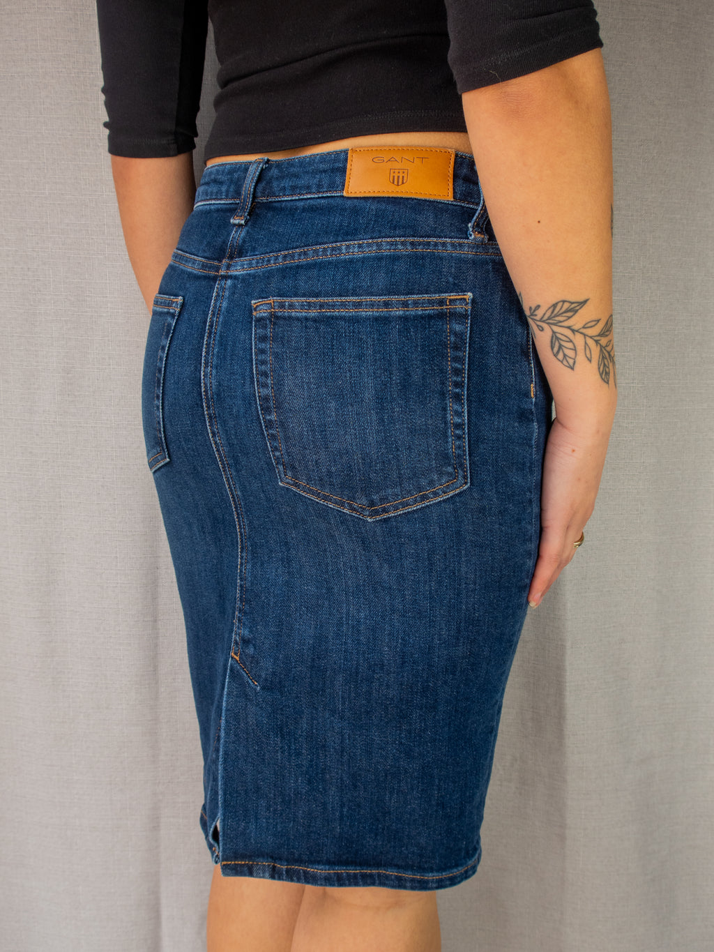 Gant Denim Midi Skirt - Size XS