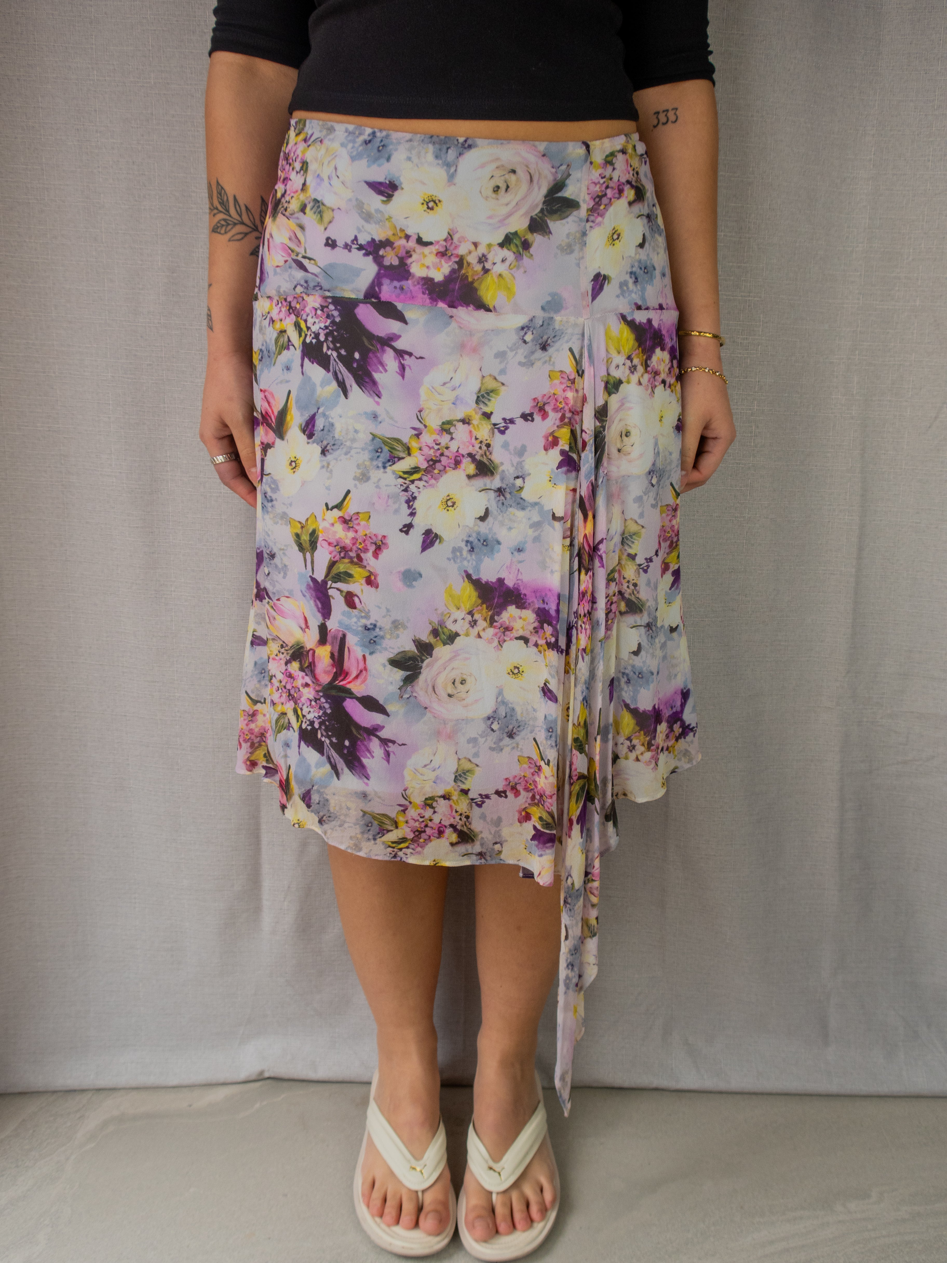 Vintage Alannah Hill Floral Midi Skirt - Size L/XL