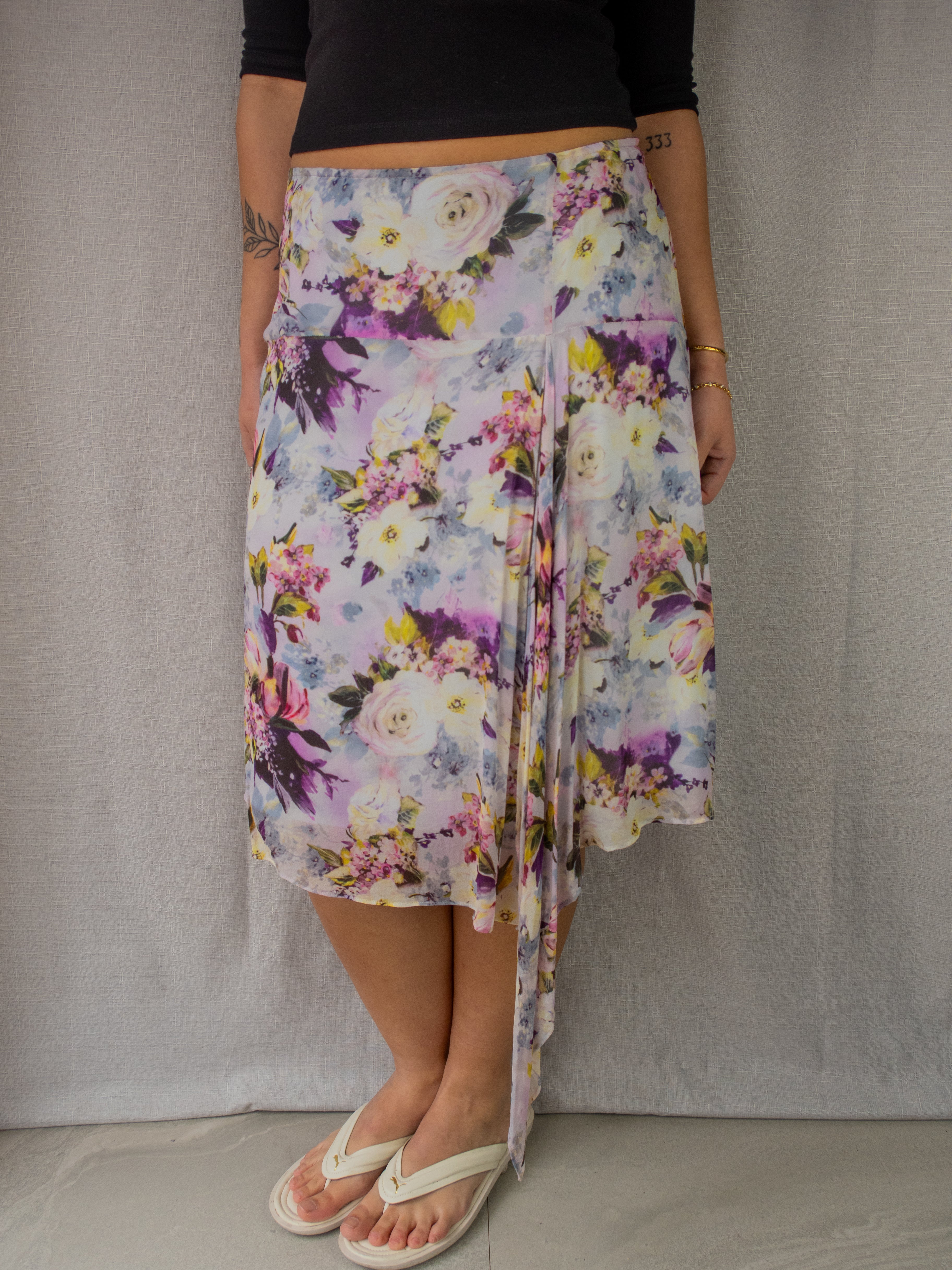 Vintage Alannah Hill Floral Midi Skirt - Size L/XL