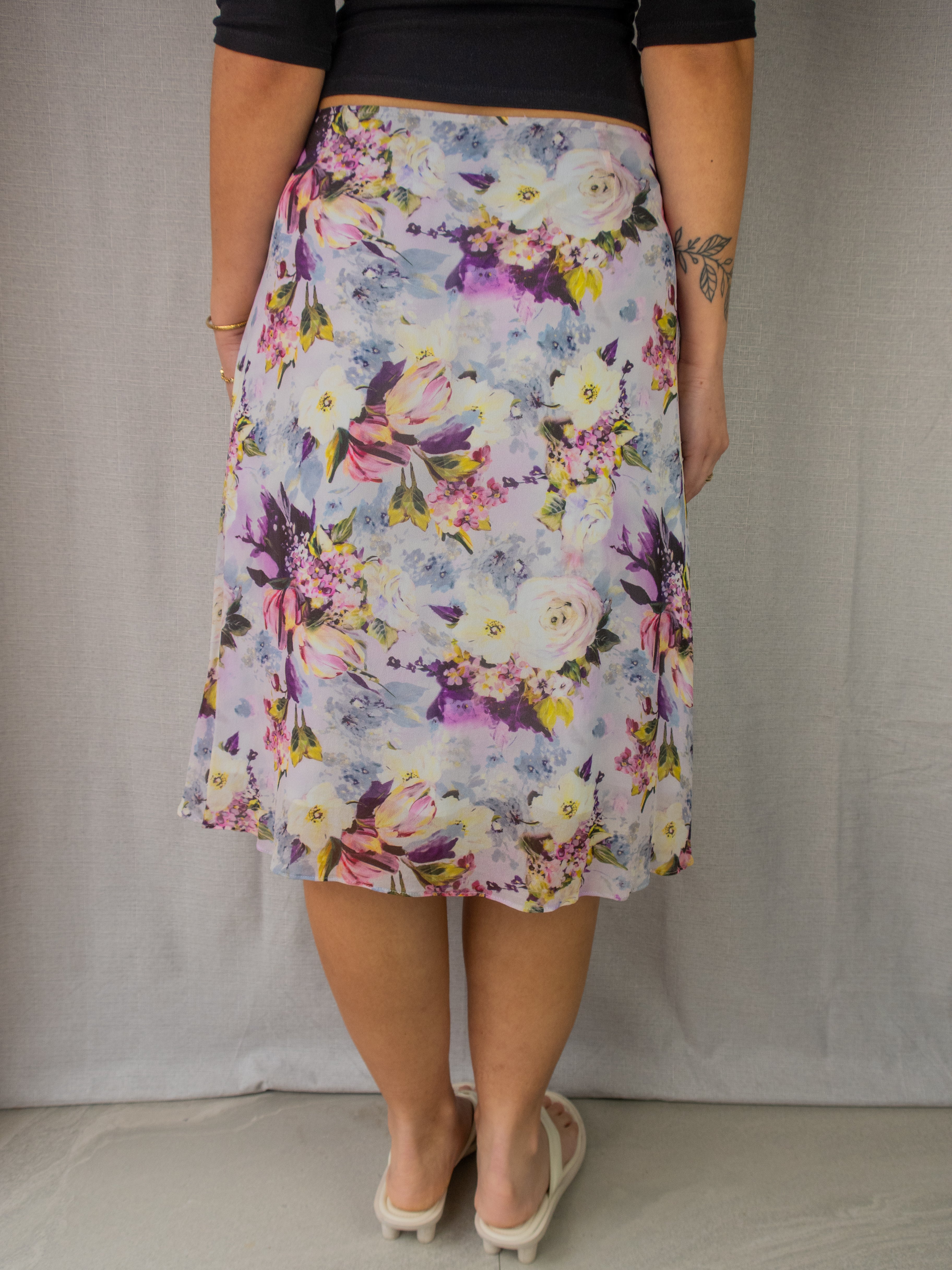 Vintage Alannah Hill Floral Midi Skirt - Size L/XL
