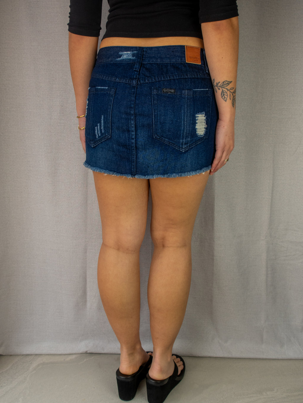 Y2K Rip Curl Denim Mini Skirt - Size M