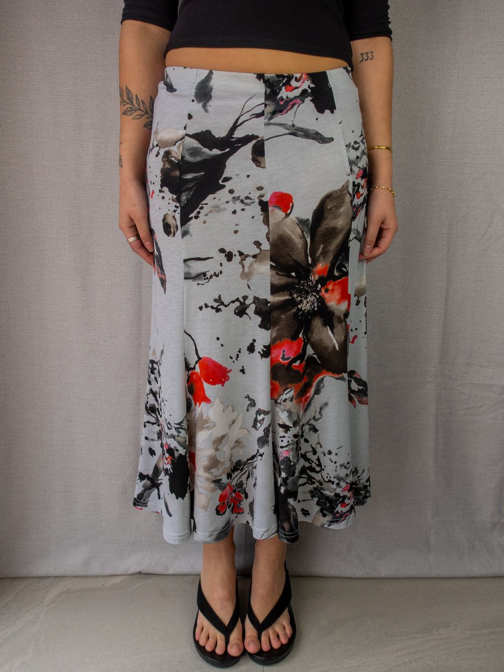 Y2K Formation Floral Maxi Skirt - Size S