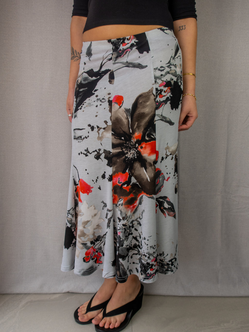 Y2K Formation Floral Maxi Skirt - Size S
