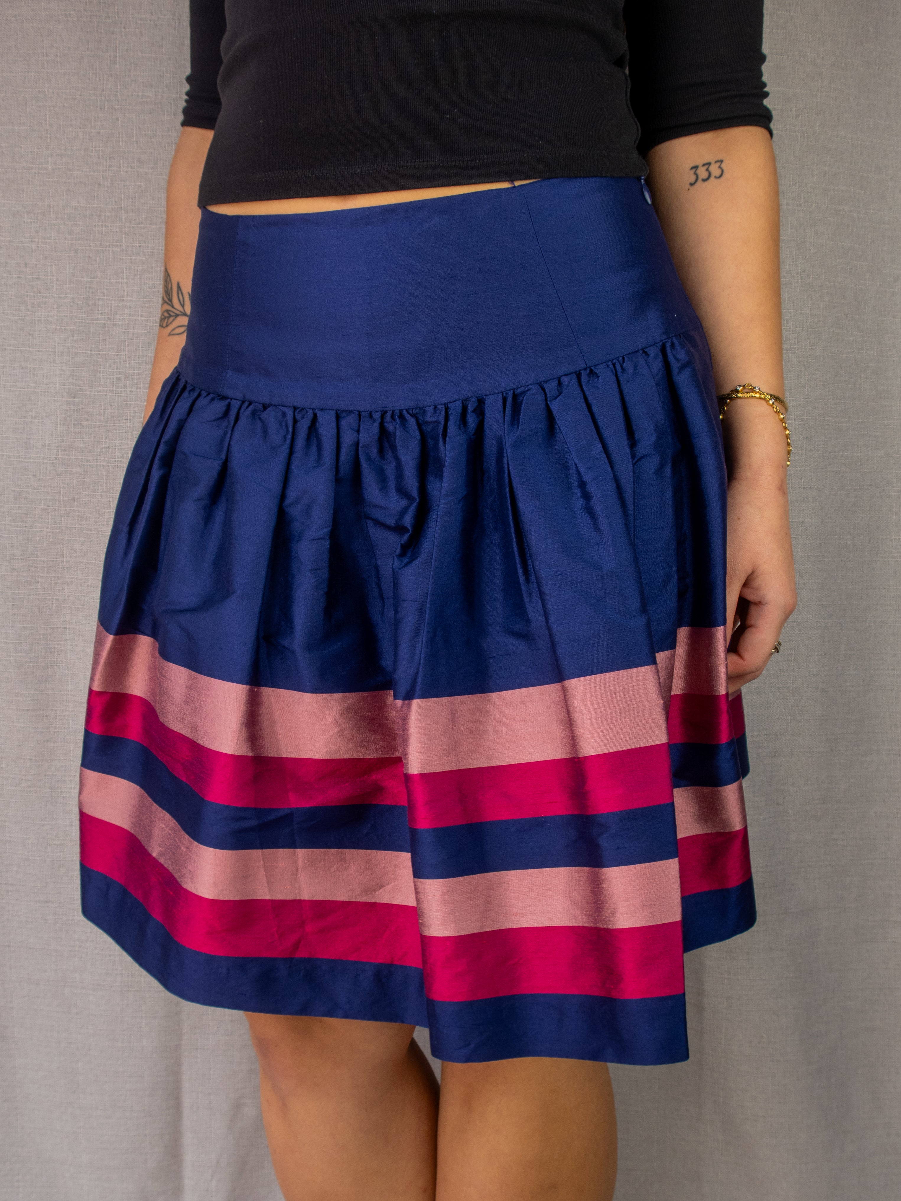 Y2K Alannah Hill Silk Mini Skirt - Size XS/S