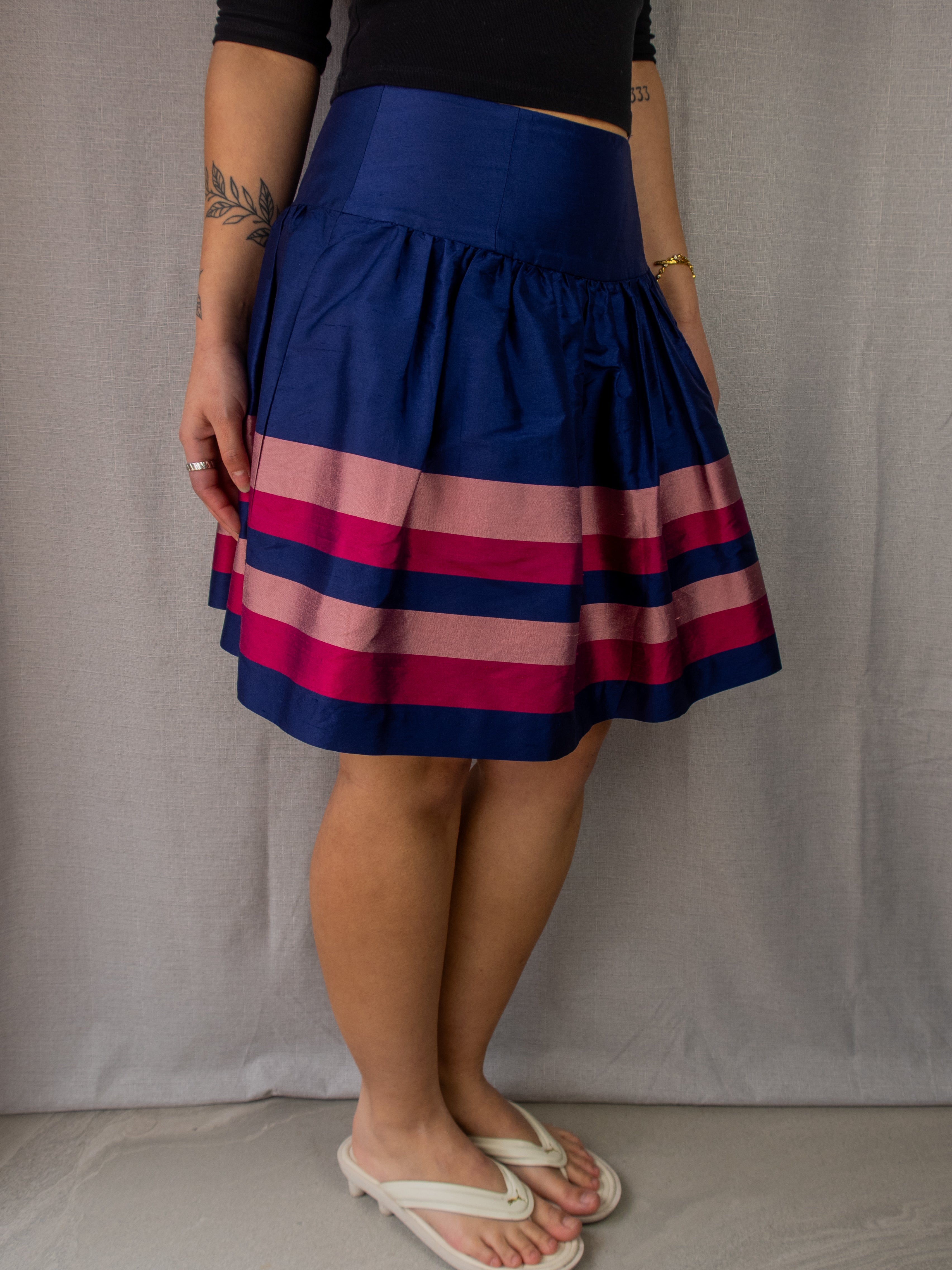 Y2K Alannah Hill Silk Mini Skirt - Size XS/S