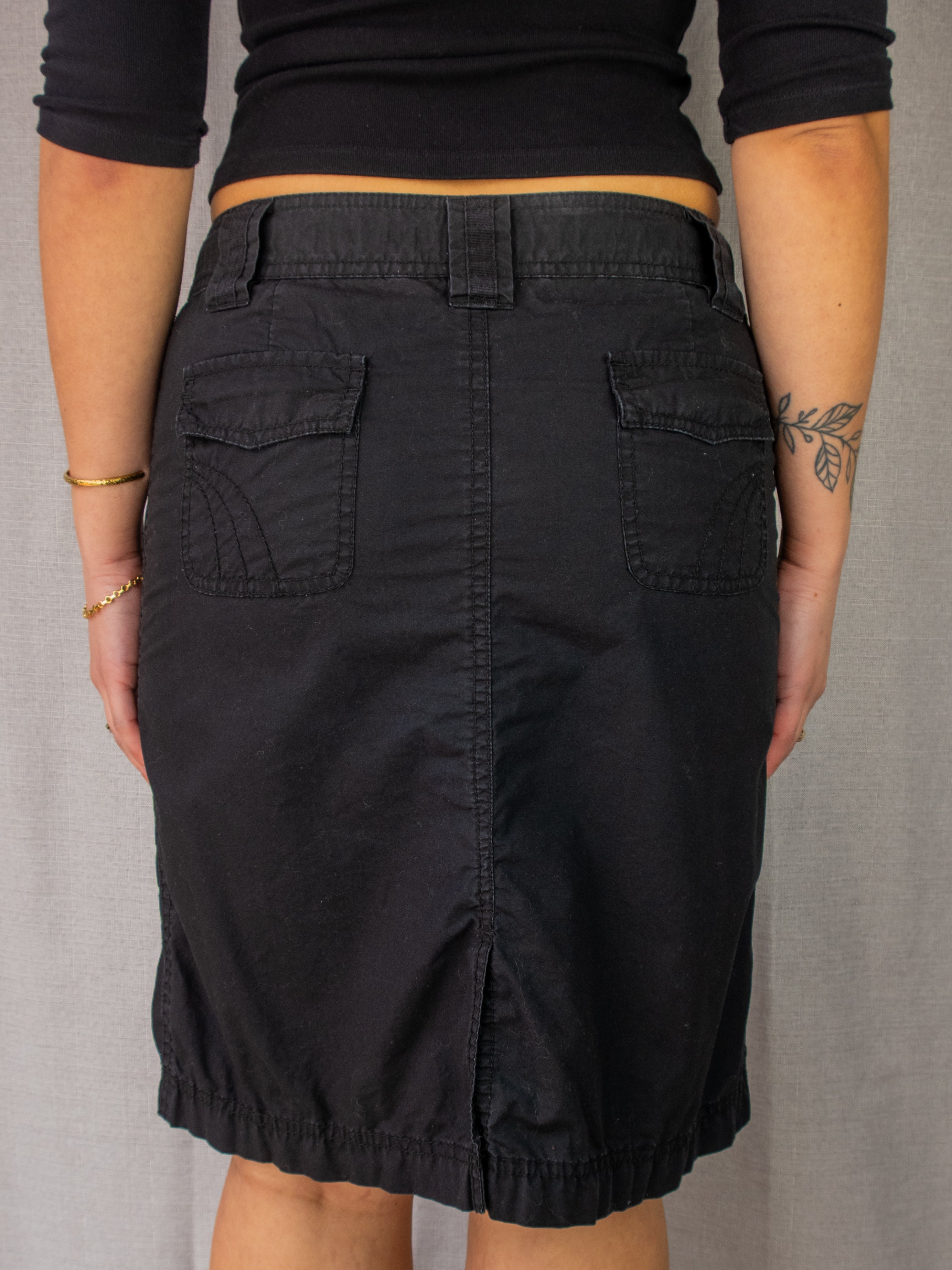 Y2K Esprit Utility Midi Skirt - Size XS