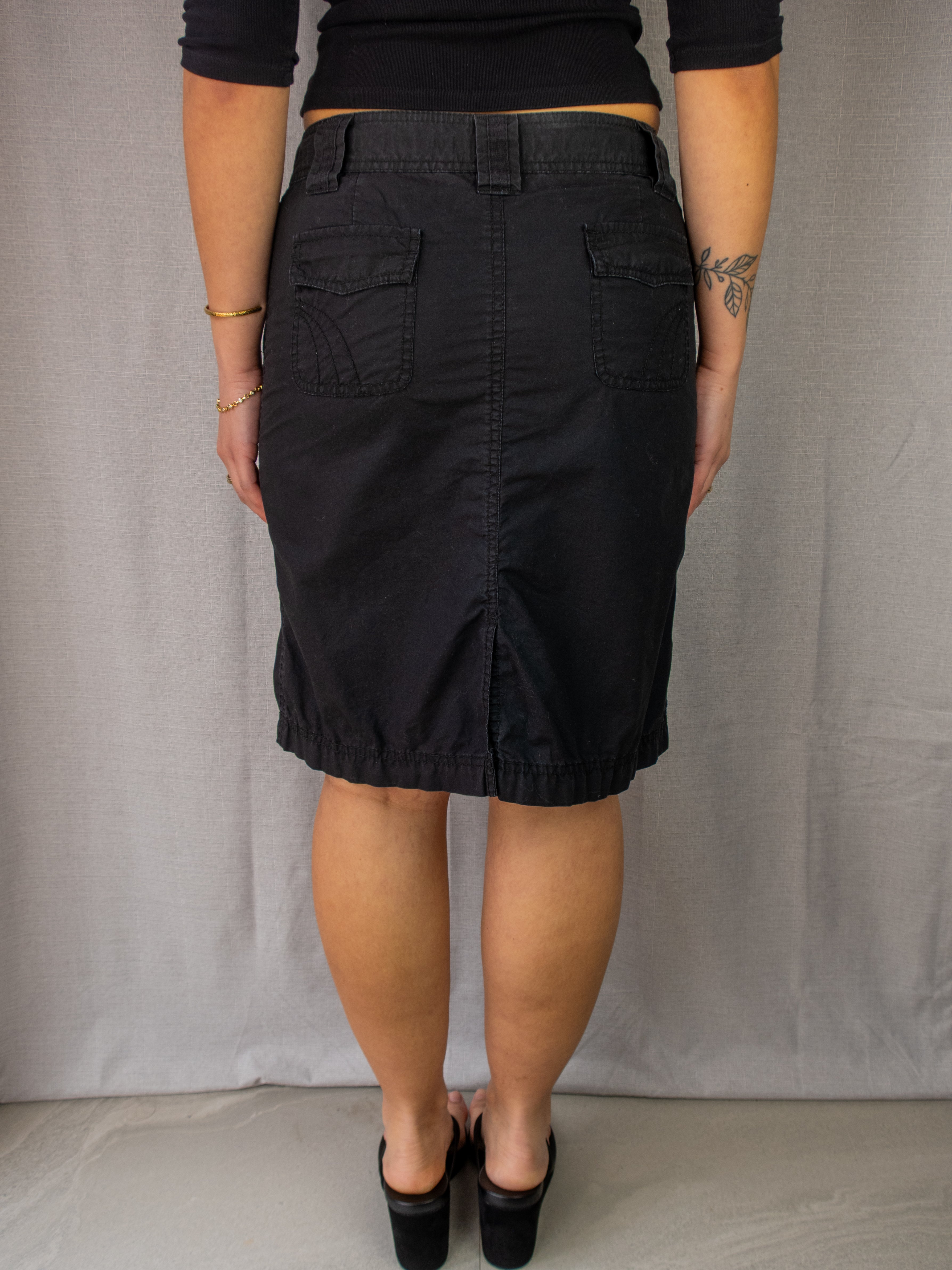 Y2K Esprit Utility Midi Skirt - Size XS