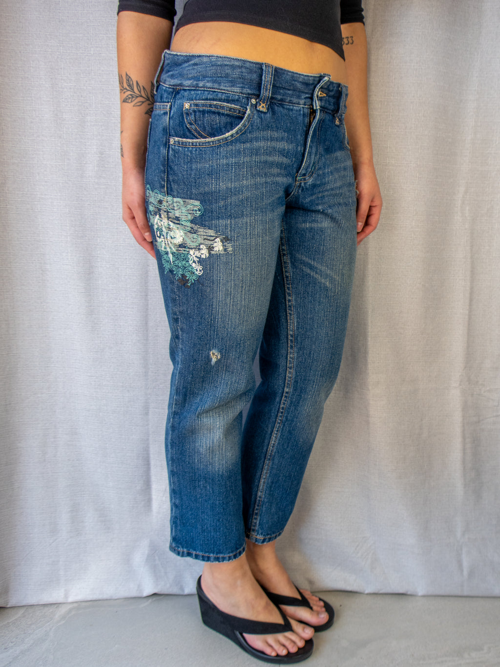 Y2K Just Jeans Denim Capris - Size S/M