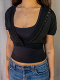 Y2K TEMT Cropped Cardigan - Size L