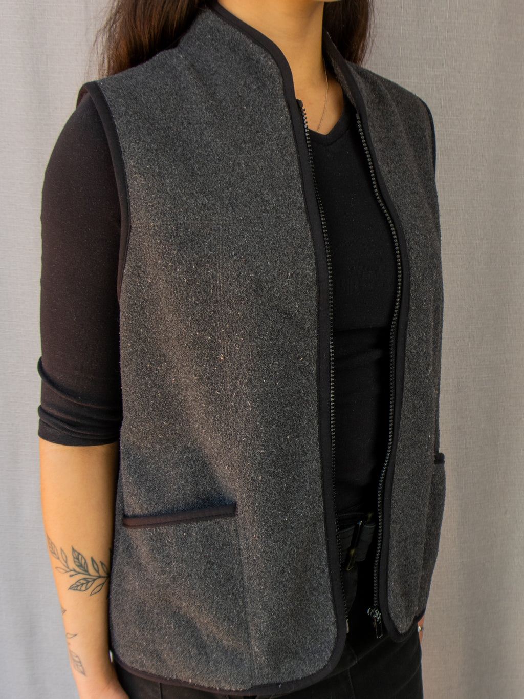 Vintage Guess Jeans Fleece Zip Vest - Size L