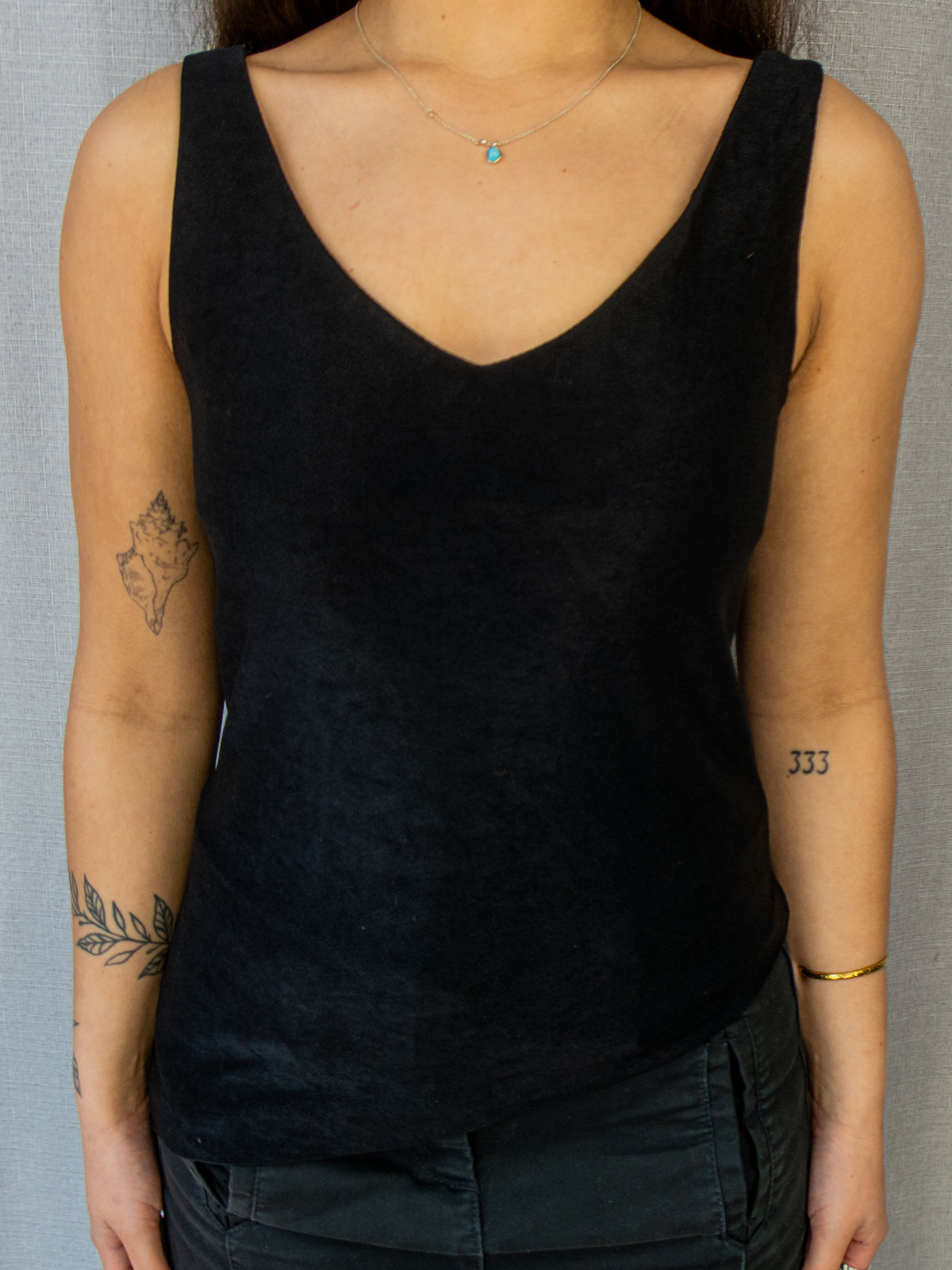 Vintage Charlie Brown Asymmetrical Black Tank Top - Size S/M