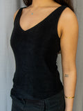 Vintage Charlie Brown Asymmetrical Black Tank Top - Size S/M