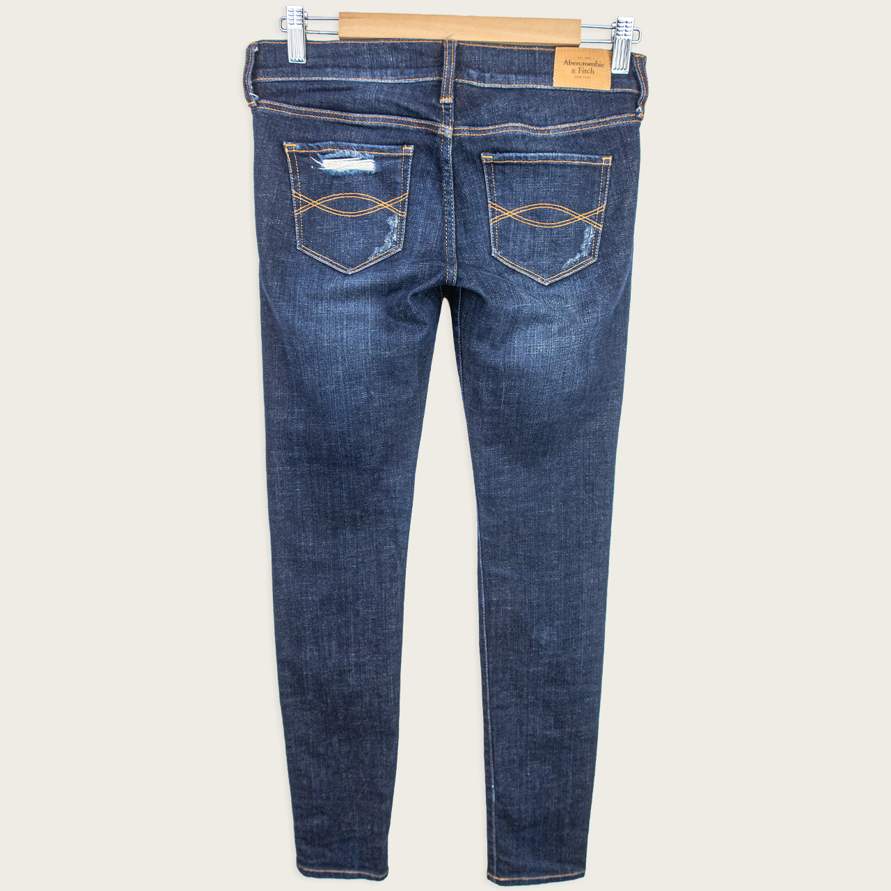 Abercrombie & Fitch Skinny Jeans - Distressed Dark Wash - Size 4