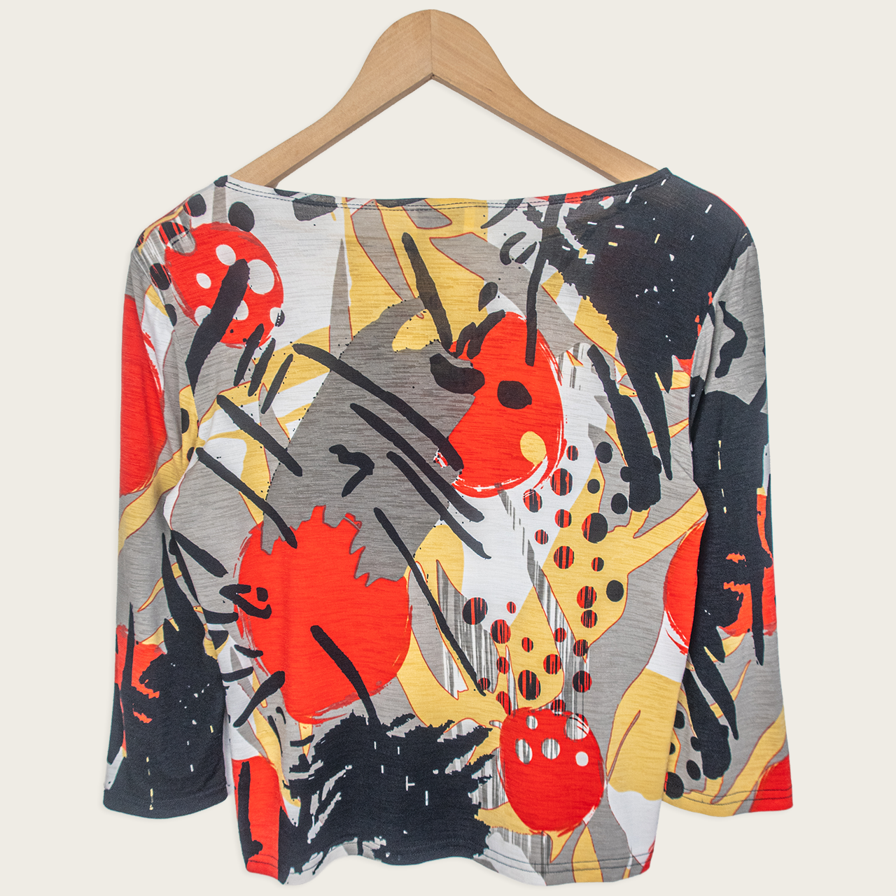 00s Ignazia Abstract Long Sleeve Top - Size S