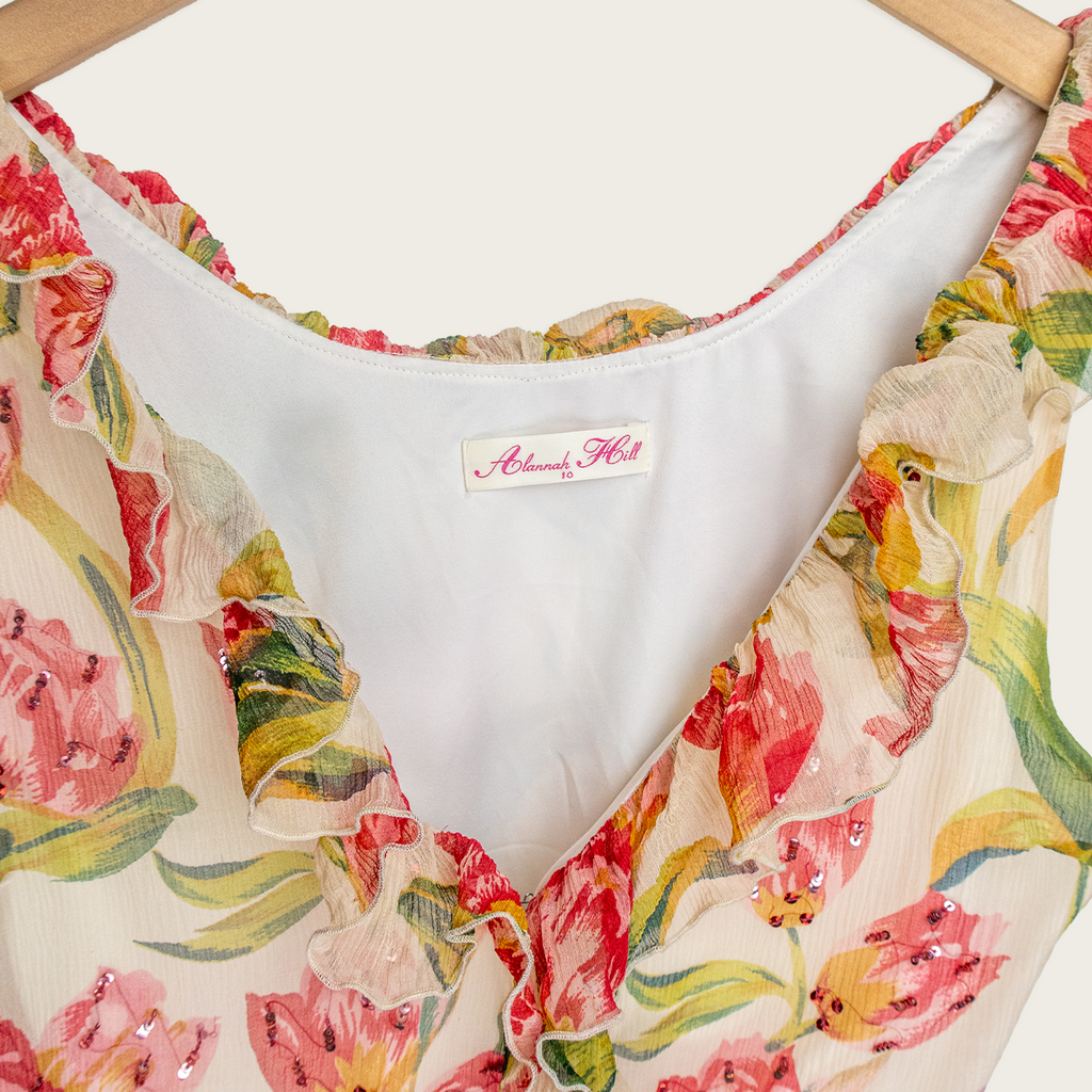00s Alannah Hill Floral Mini Dress - Size S/M