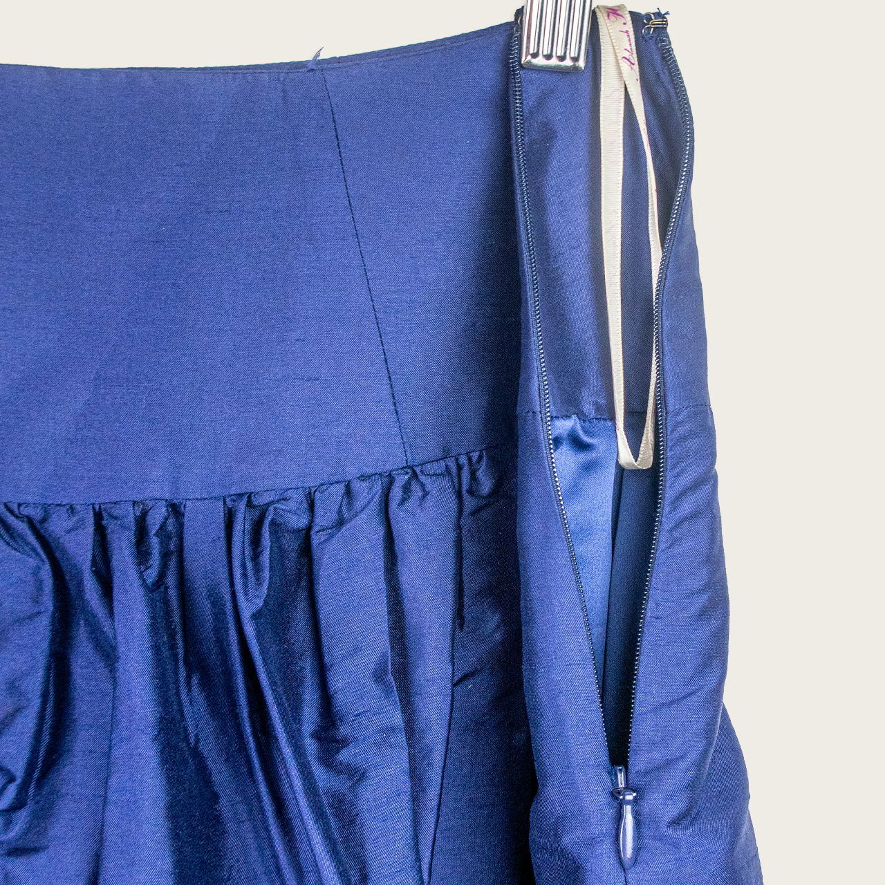 Y2K Alannah Hill Stripe A-Line Mini Skirt - Navy/Pink - Size 8