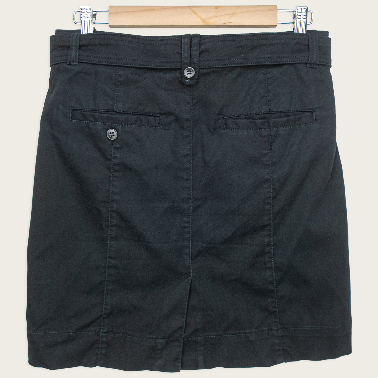 00s Esprit Black Belted Mini Skirt - Size XS