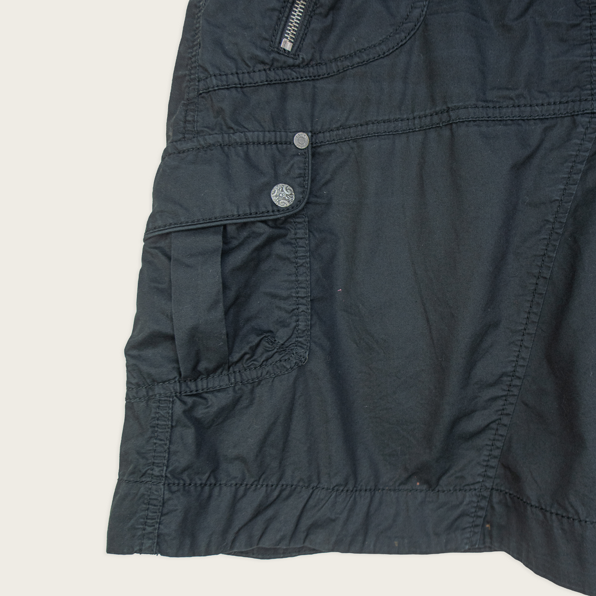 00s Esprit Black Cargo Mini Skirt - Size M