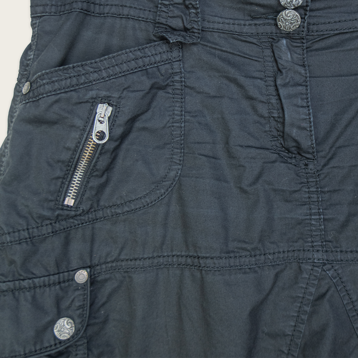 00s Esprit Black Cargo Mini Skirt - Size M