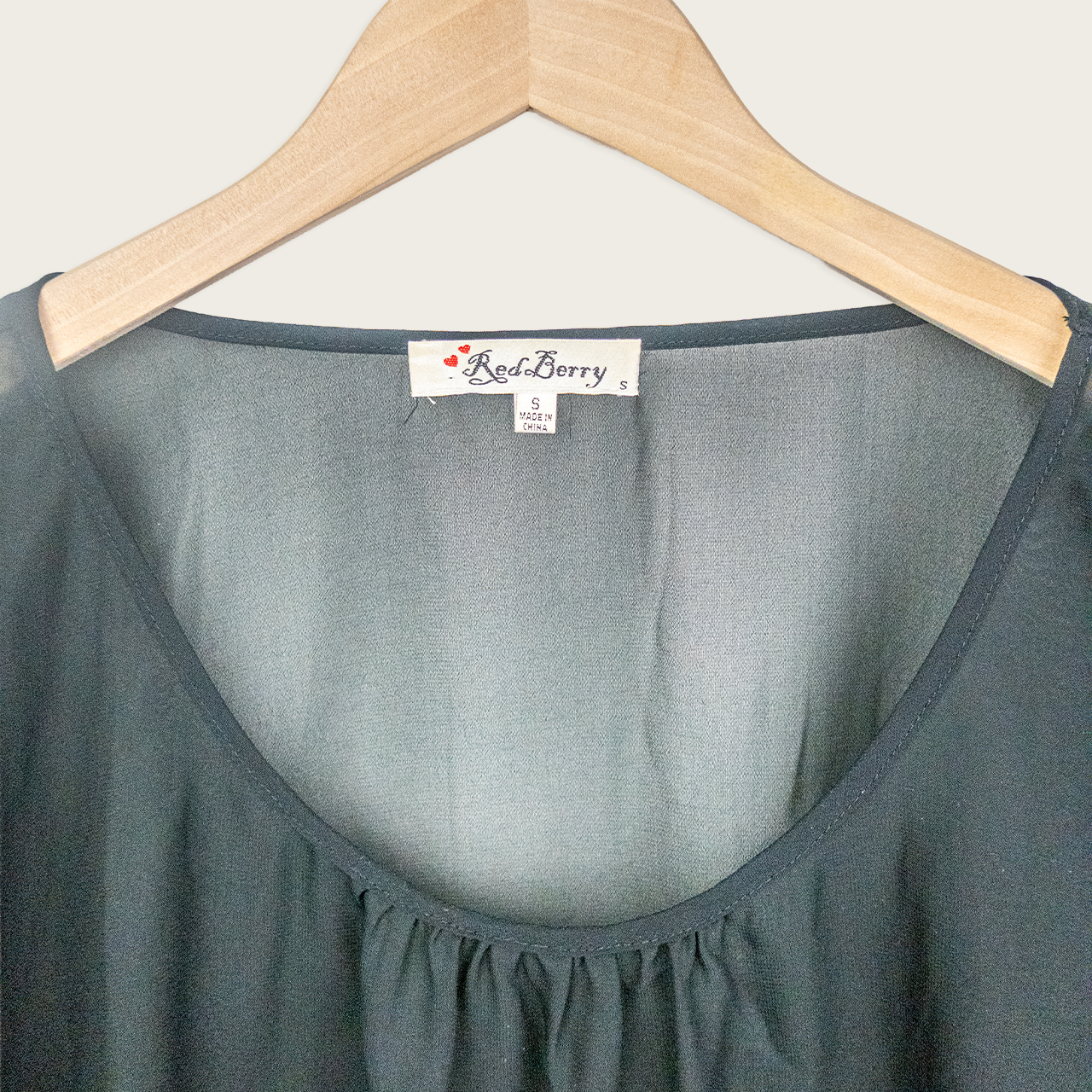 00s Red Berry Sheer Blouse - Size S