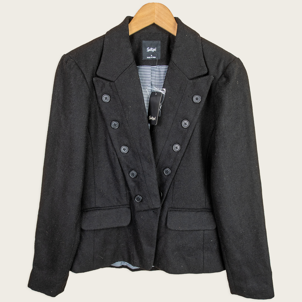 Y2K Sportsgirl Blazer - Black - Size 12