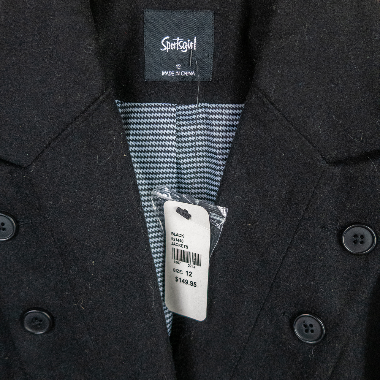 Y2K Sportsgirl Blazer - Black - Size 12