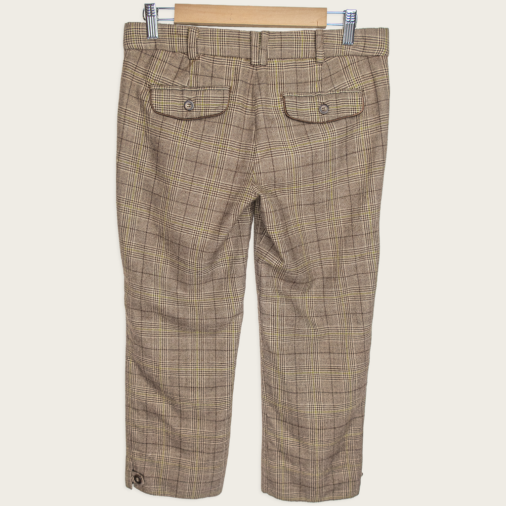 00s Miss Shop Check Capri Pants - Size XS