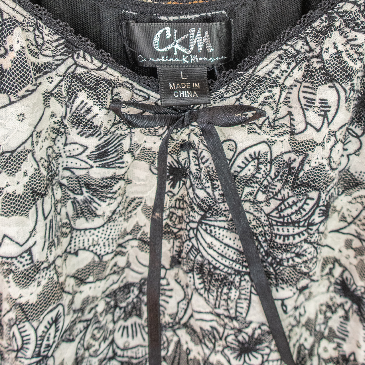 Y2K CKM Mesh Dress - Floral Print - Size S