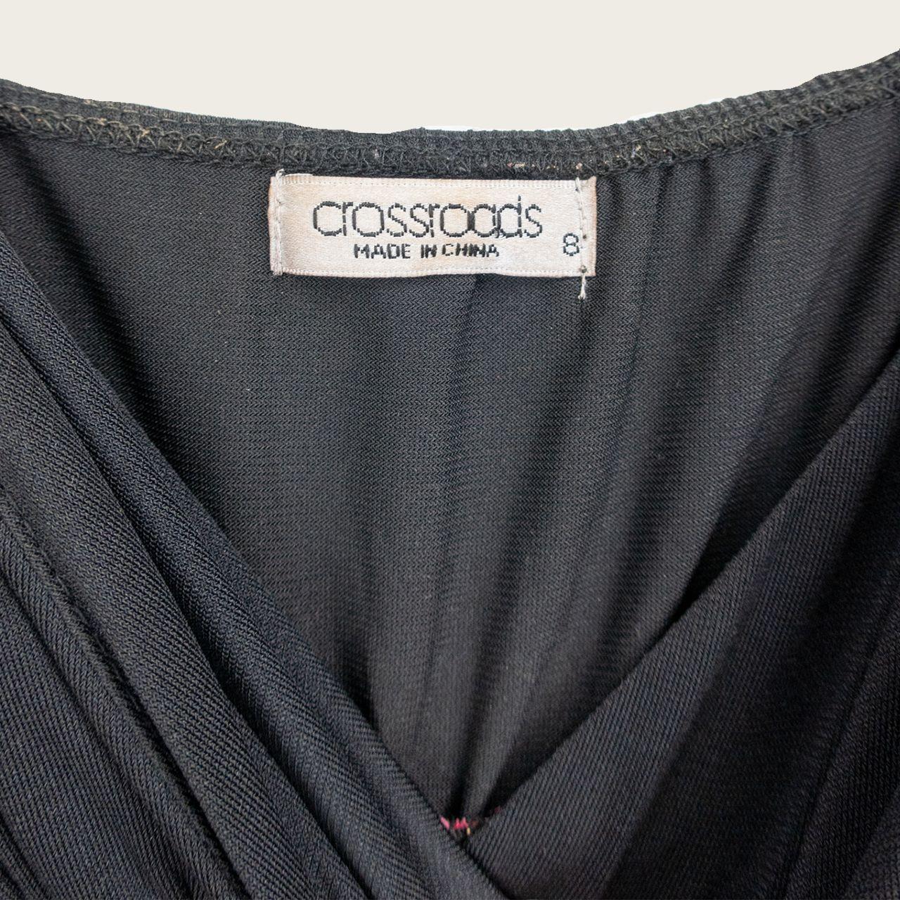 Y2K Crossroads Maxi Dress - Black/Floral - Size 8