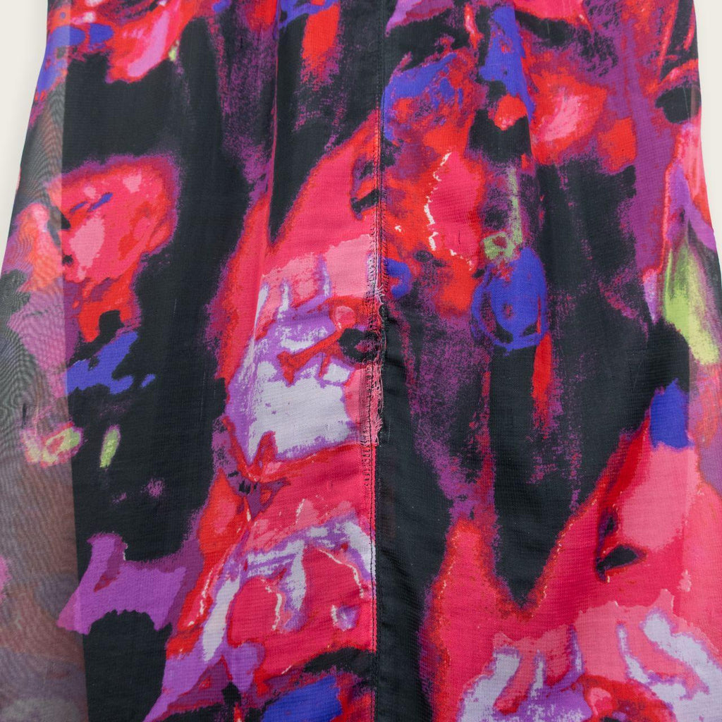 Y2K Crossroads Maxi Dress - Black/Floral - Size 8