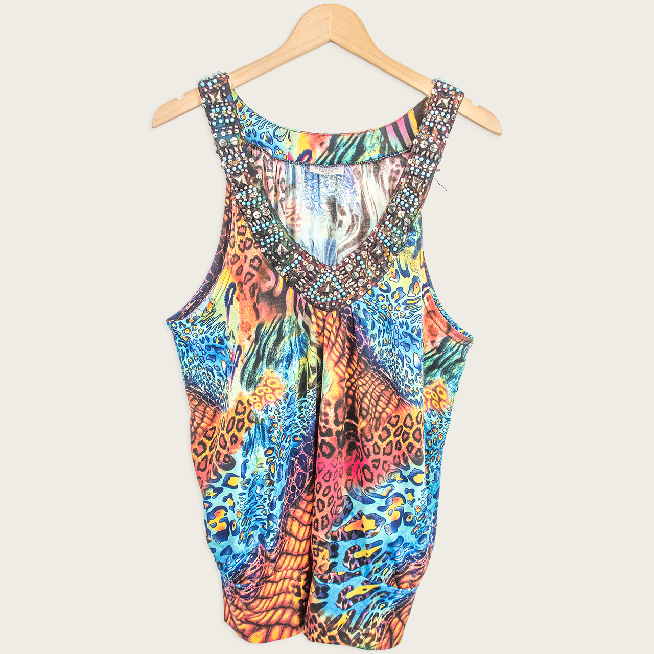 Y2K Crossroads Embellished Print Top - Multicolour - Size XXL