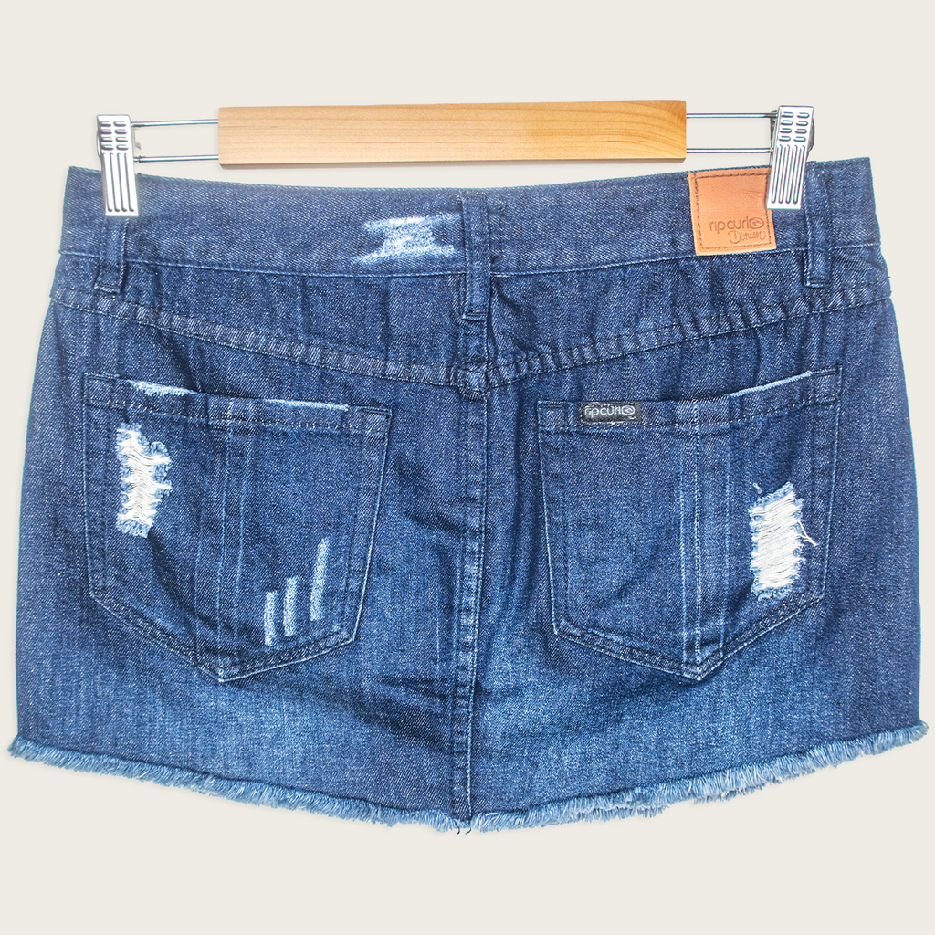 Y2K Rip Curl Denim Mini Skirt - Size M