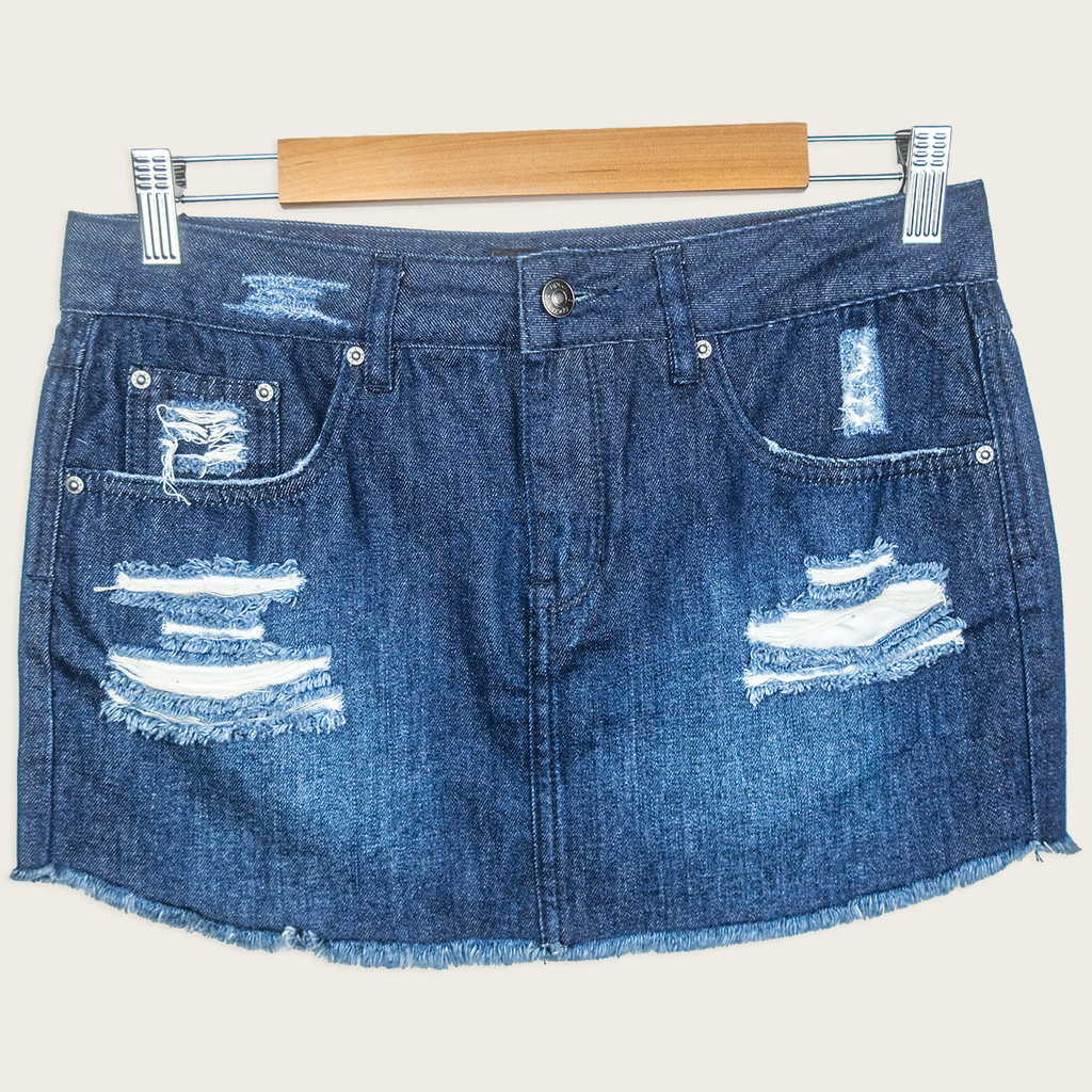 Y2K Rip Curl Denim Mini Skirt - Size M