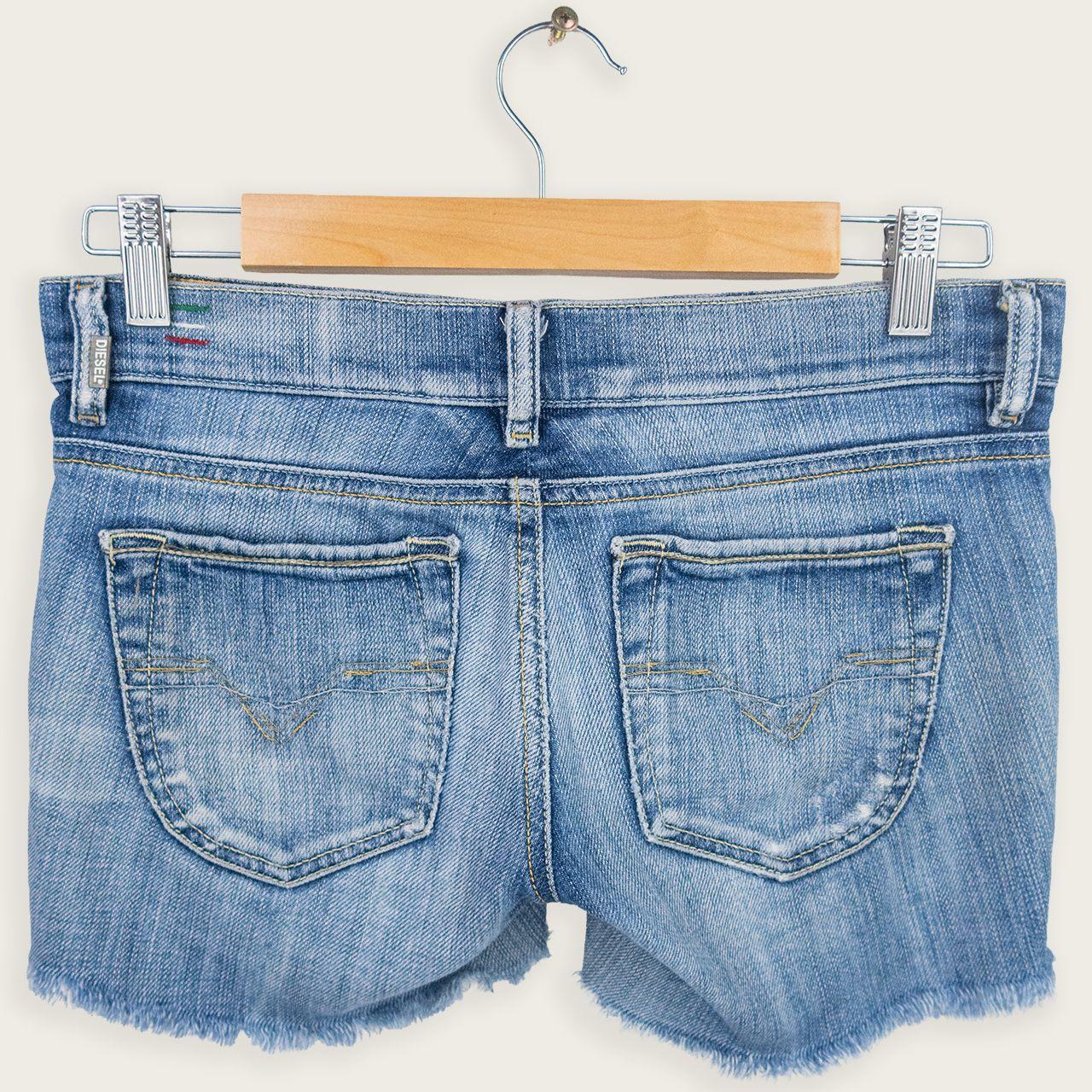 Y2K Diesel Denim Mini Shorts - Mid Blue - Size 6