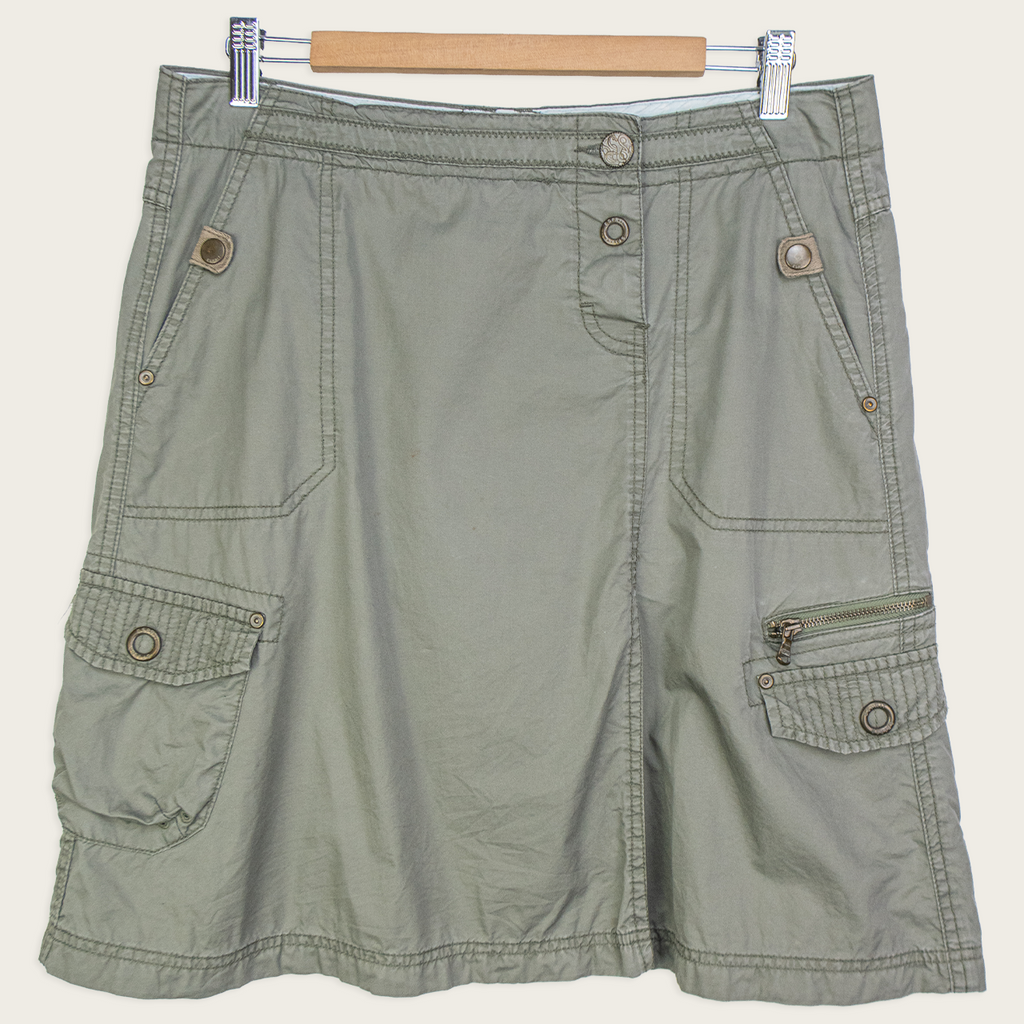 00s Esprit Khaki Cargo Mini Skirt - Size M