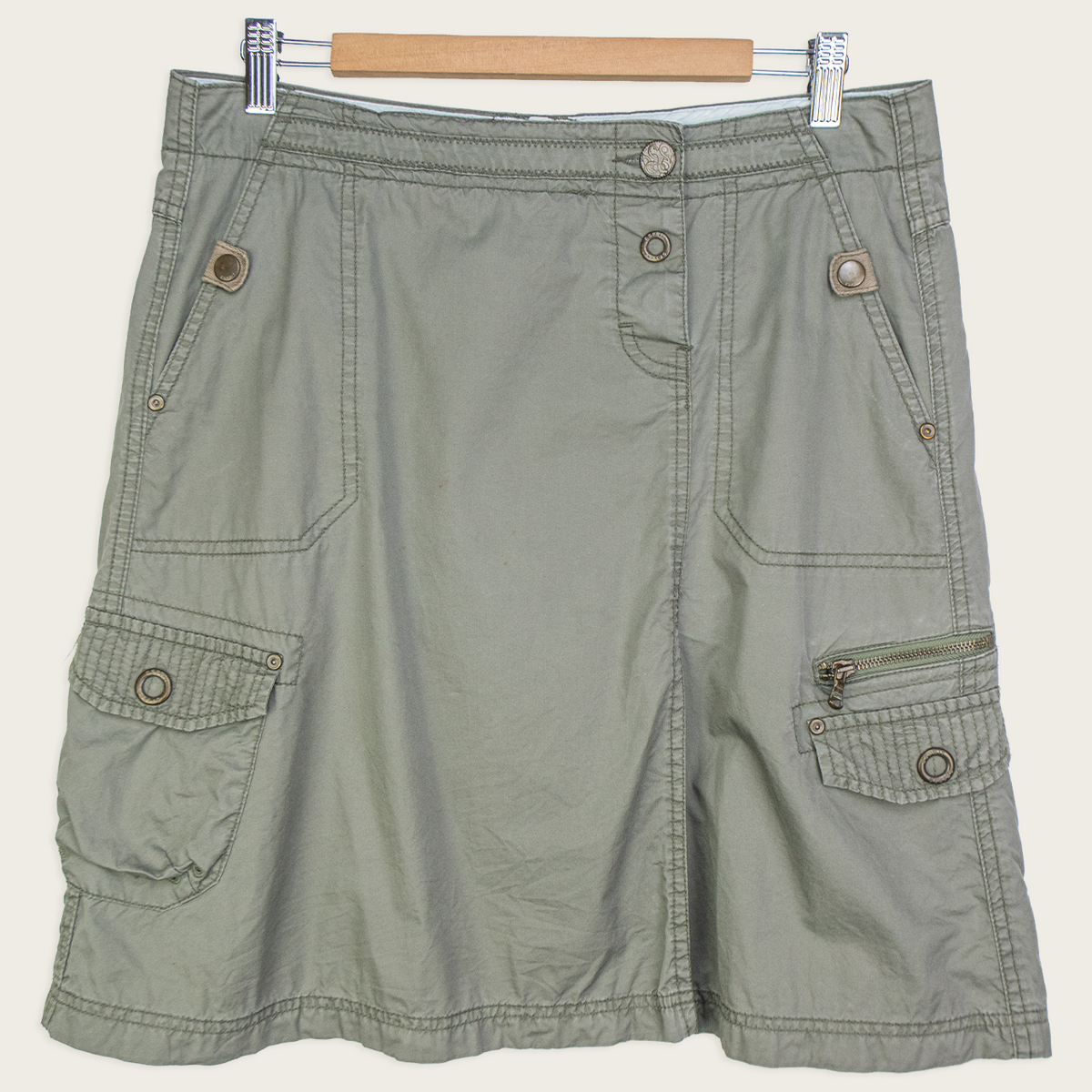 00s Esprit Khaki Cargo Mini Skirt - Size M
