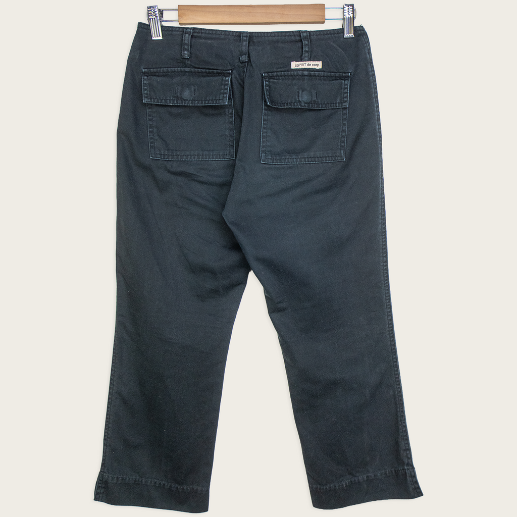 00s Esprit Black Utility Capri Pants - Size XS