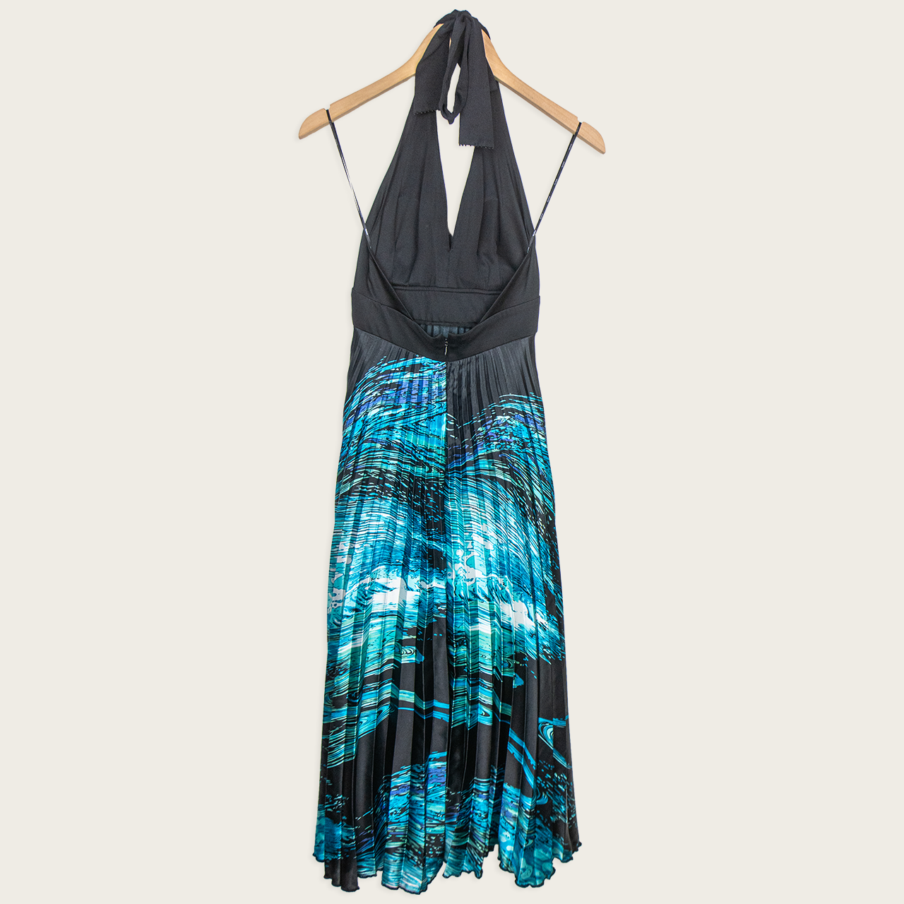 00s Events Collection Pleated Halter Maxi Dress - Size S