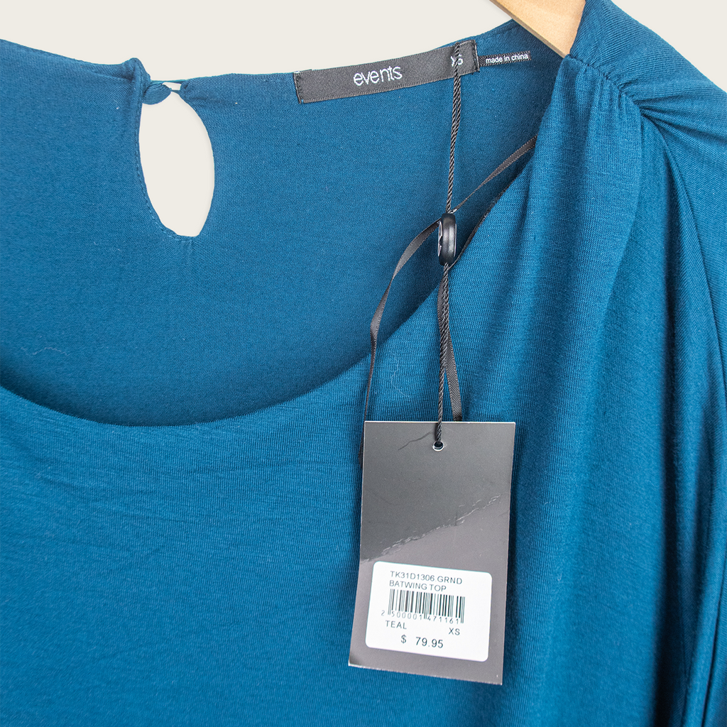 Events Batwing Top - Teal - Size XS