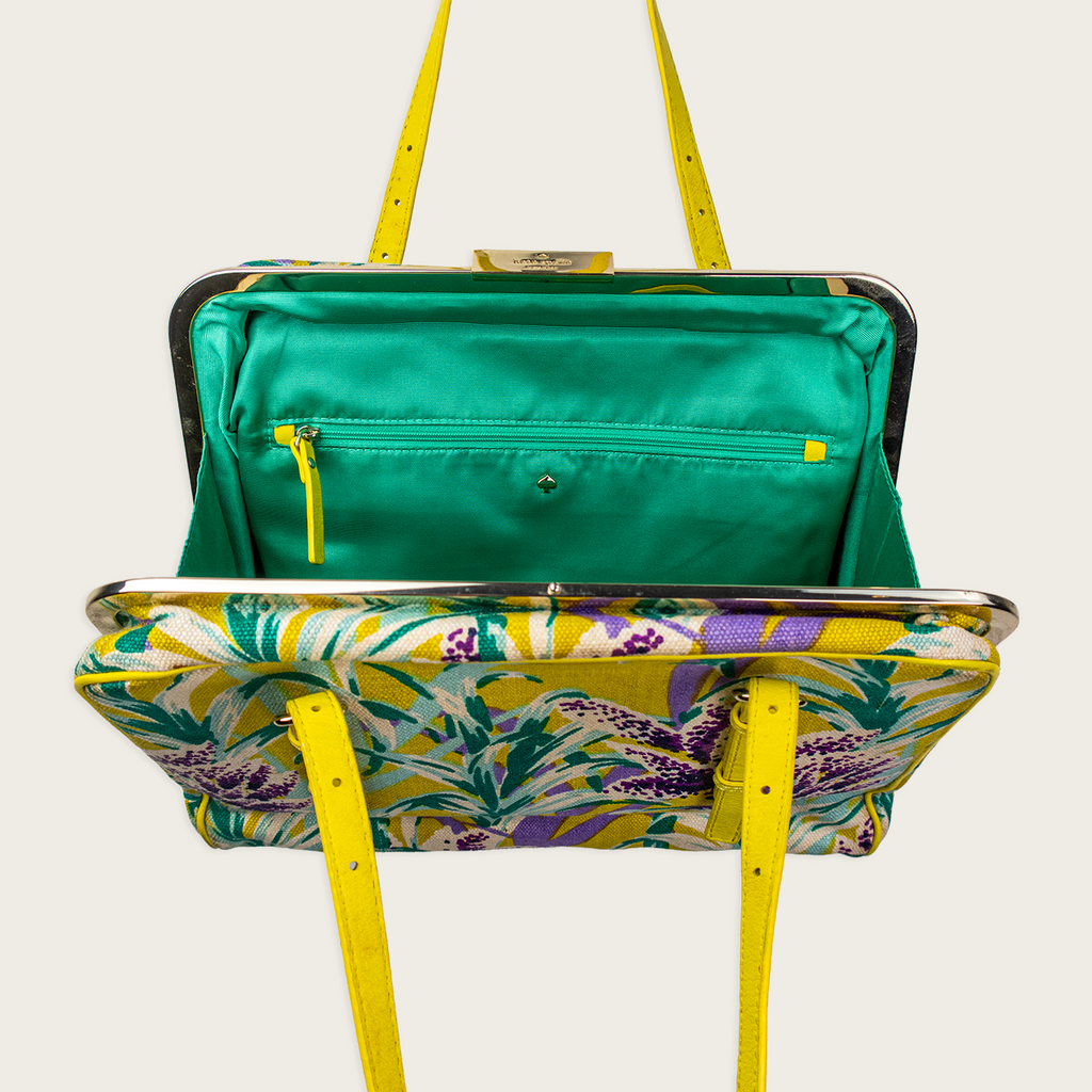 Kate Spade New York Tropical Print Frame Tote - Yellow Floral