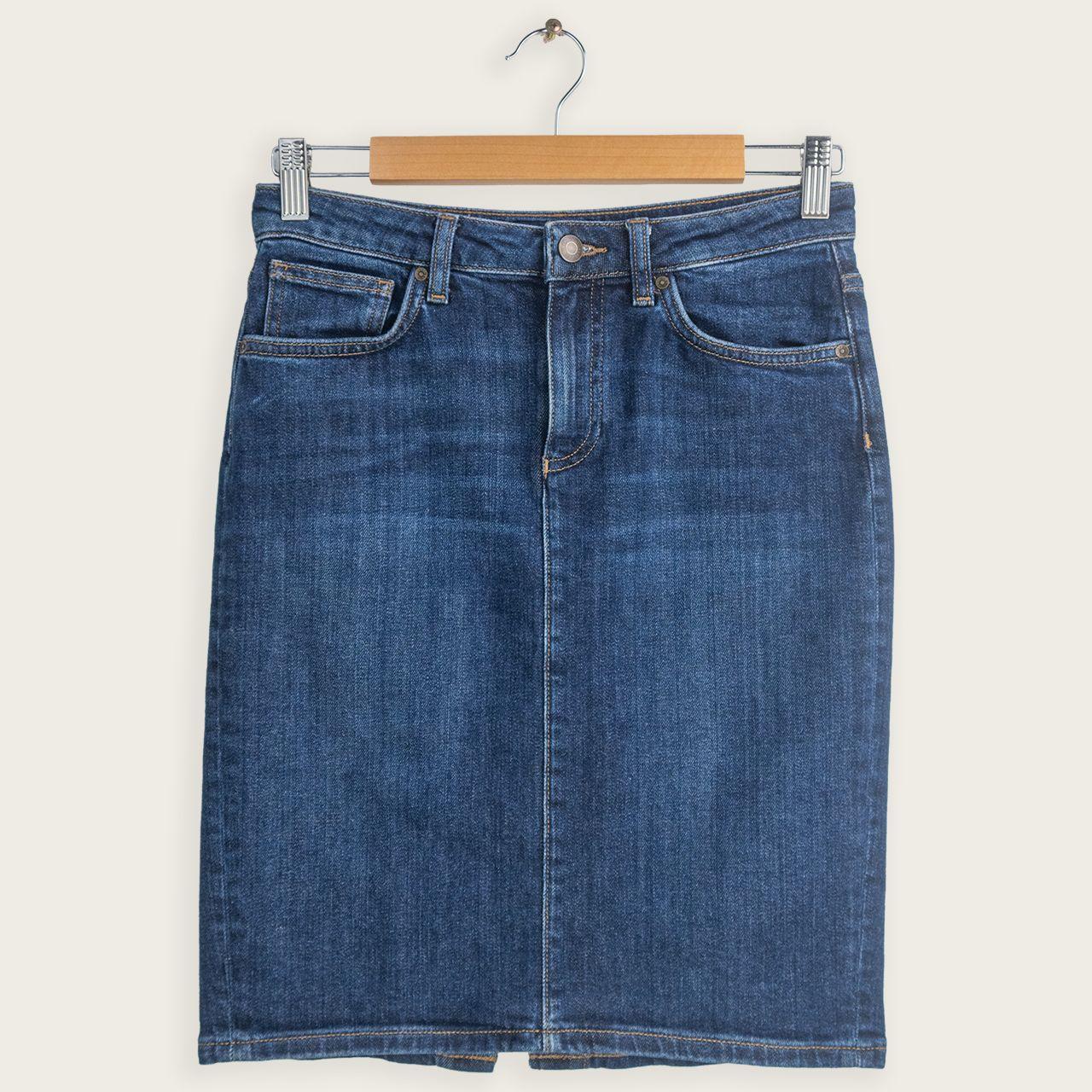 Gant Denim Midi Skirt - Classic Blue Wash - Size 8