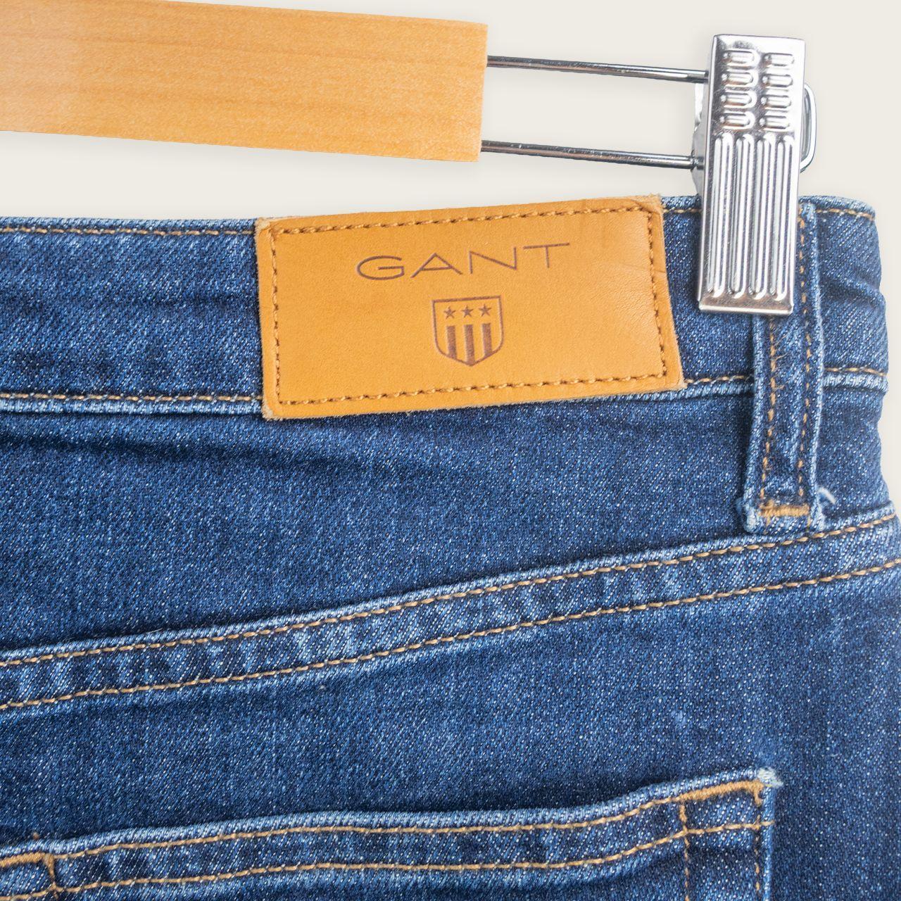 Gant Denim Midi Skirt - Classic Blue Wash - Size 8