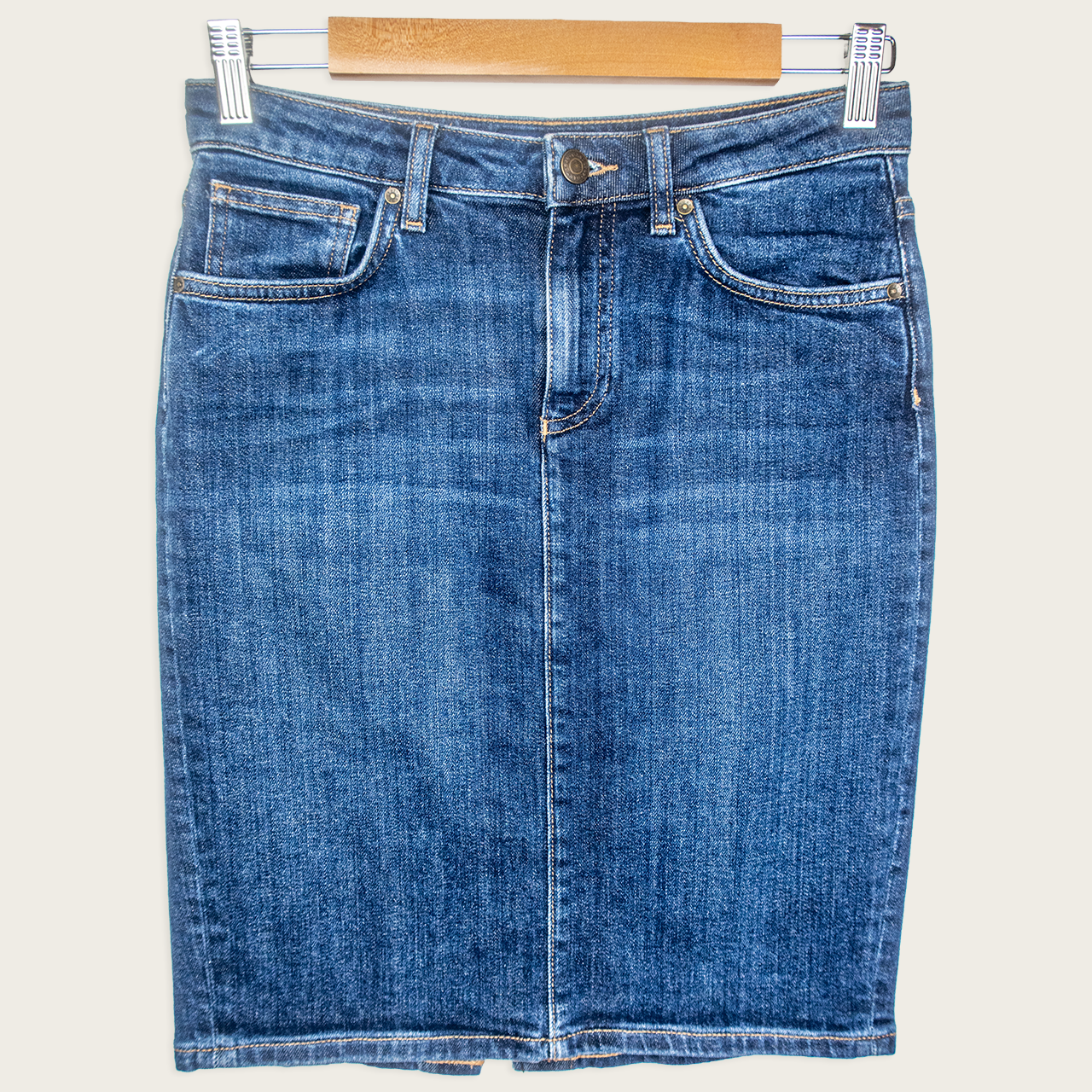 Gant Denim Midi Skirt - Size XS