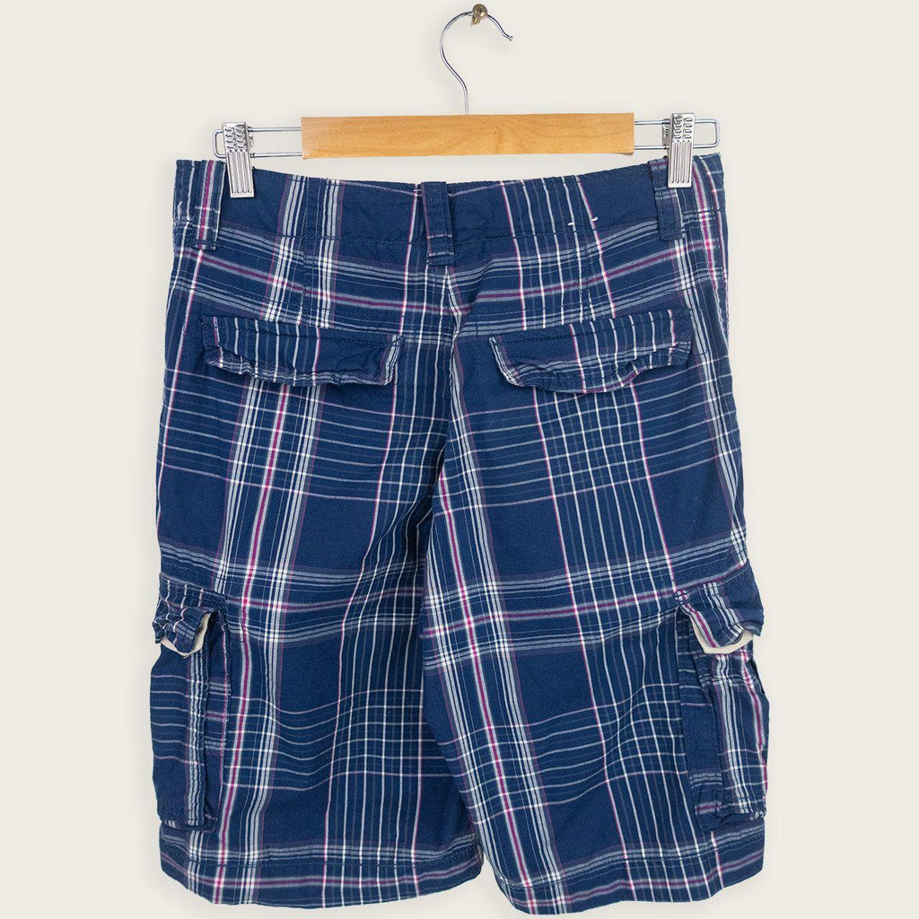 Gap Cargo Shorts - Navy Check - Size 6