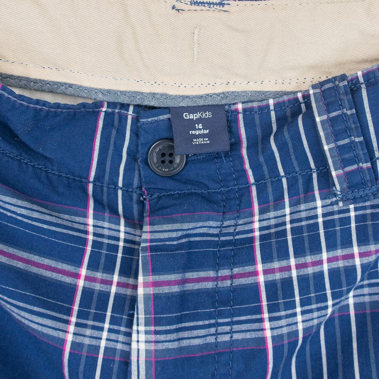 Gap Cargo Shorts - Navy Check - Size 6