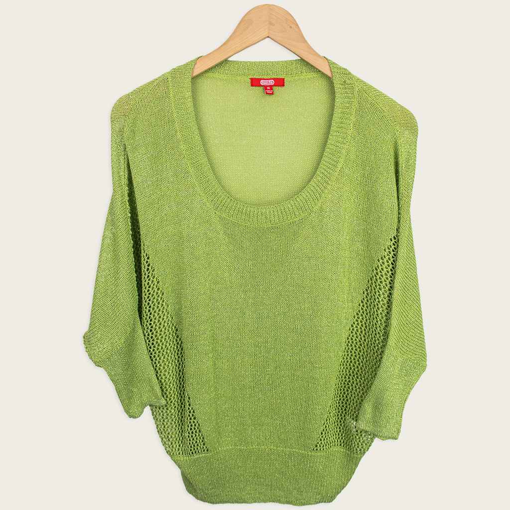 Y2K SES Knit Top - Lime Green - Size 10