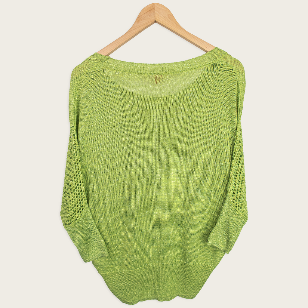 Y2K SES Knit Top - Lime Green - Size 10